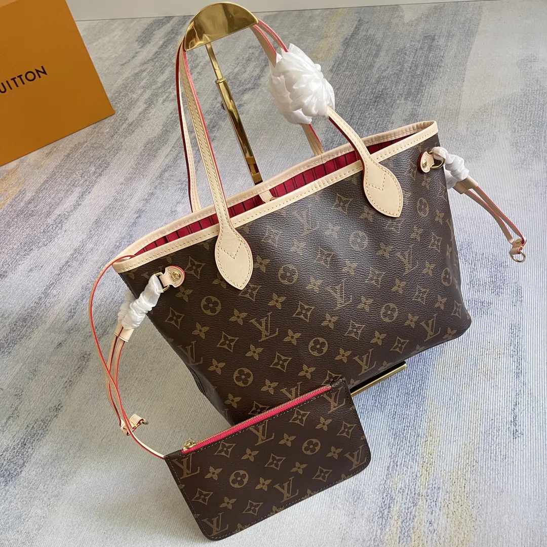 LV Neverfull 金色 牛皮 手拿包 精致手拿款