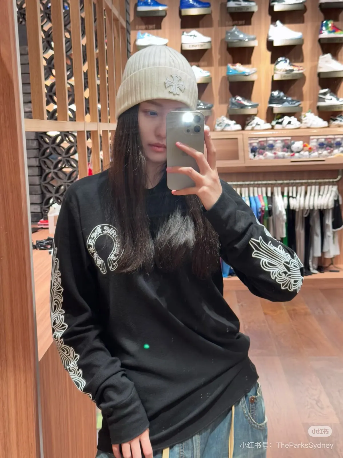 Chrome Hearts 黑色 印花 長袖T恤 日常百搭款(數字8) Chrome Hearts 黑色 印花 長袖T恤 日常百搭款(數字8)