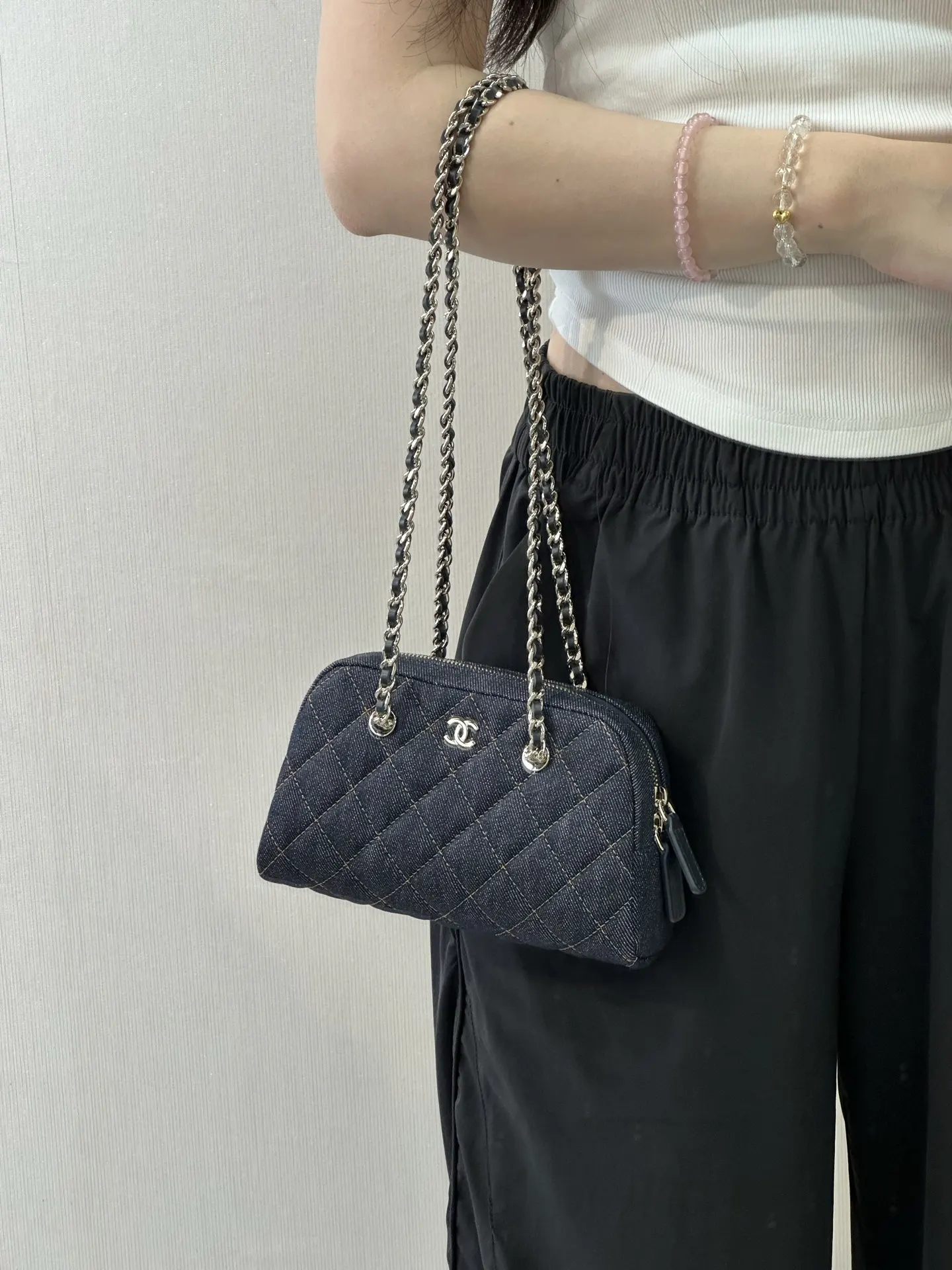CHANEL 牛仔 丹宁 链条包 精致链条款