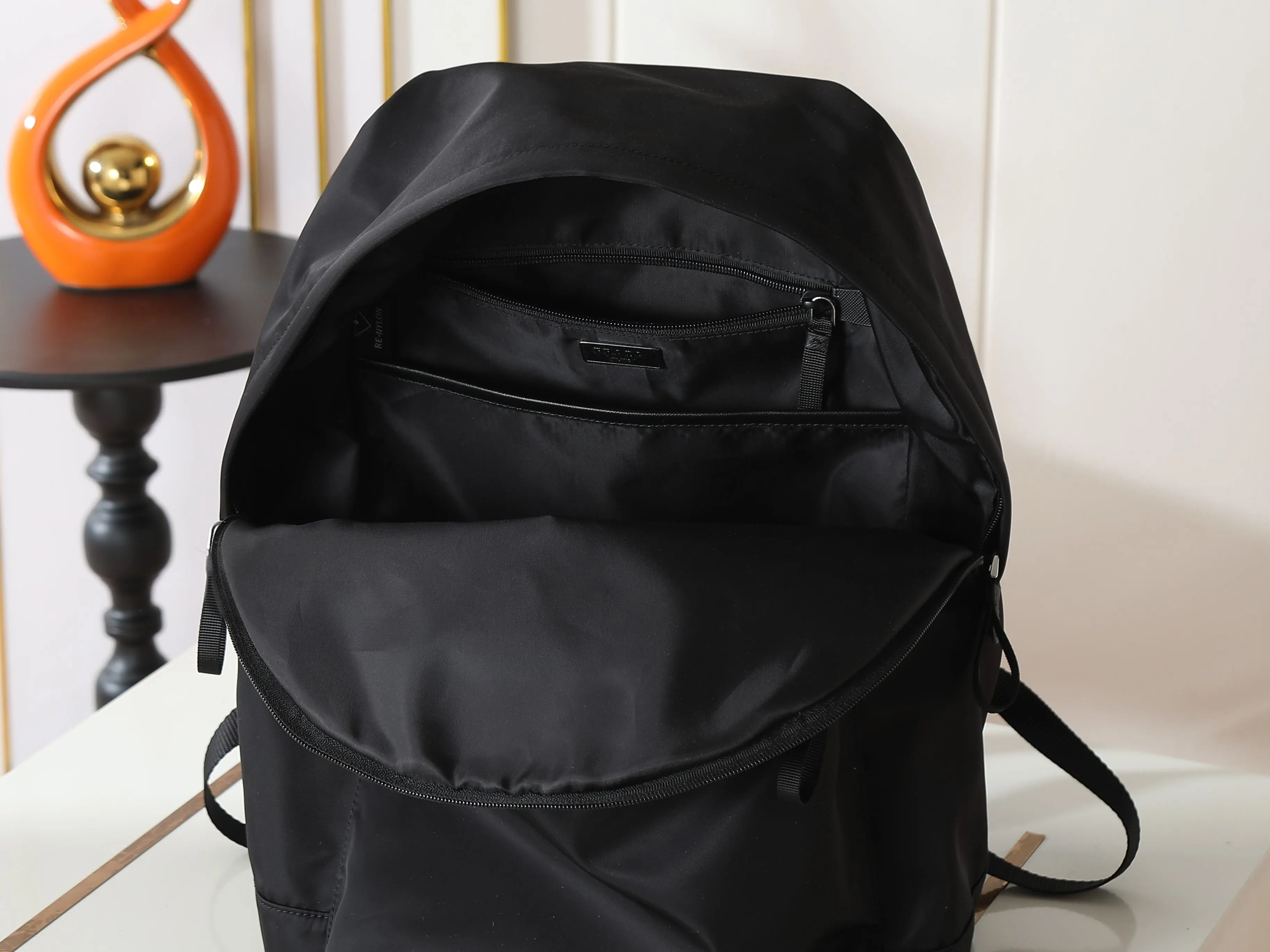 Prada Re-Nylon 2VZ071 Leather Saffiano Backpack