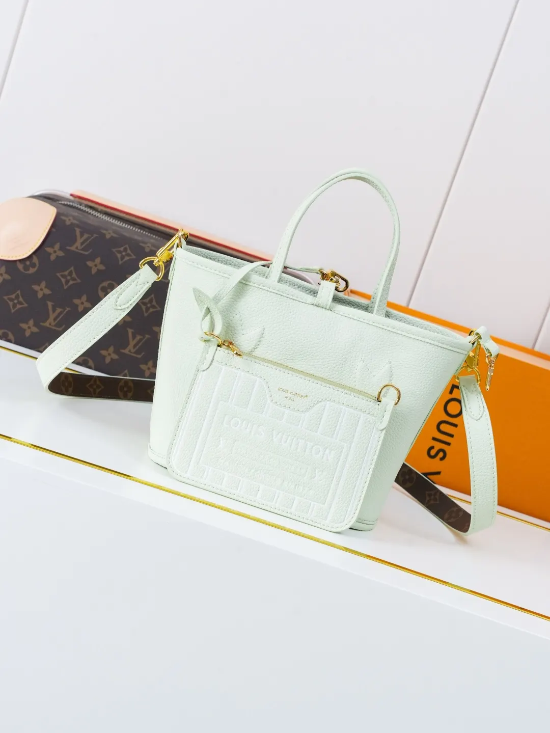 Neverfull 牛皮 收納包 旅行收納款
