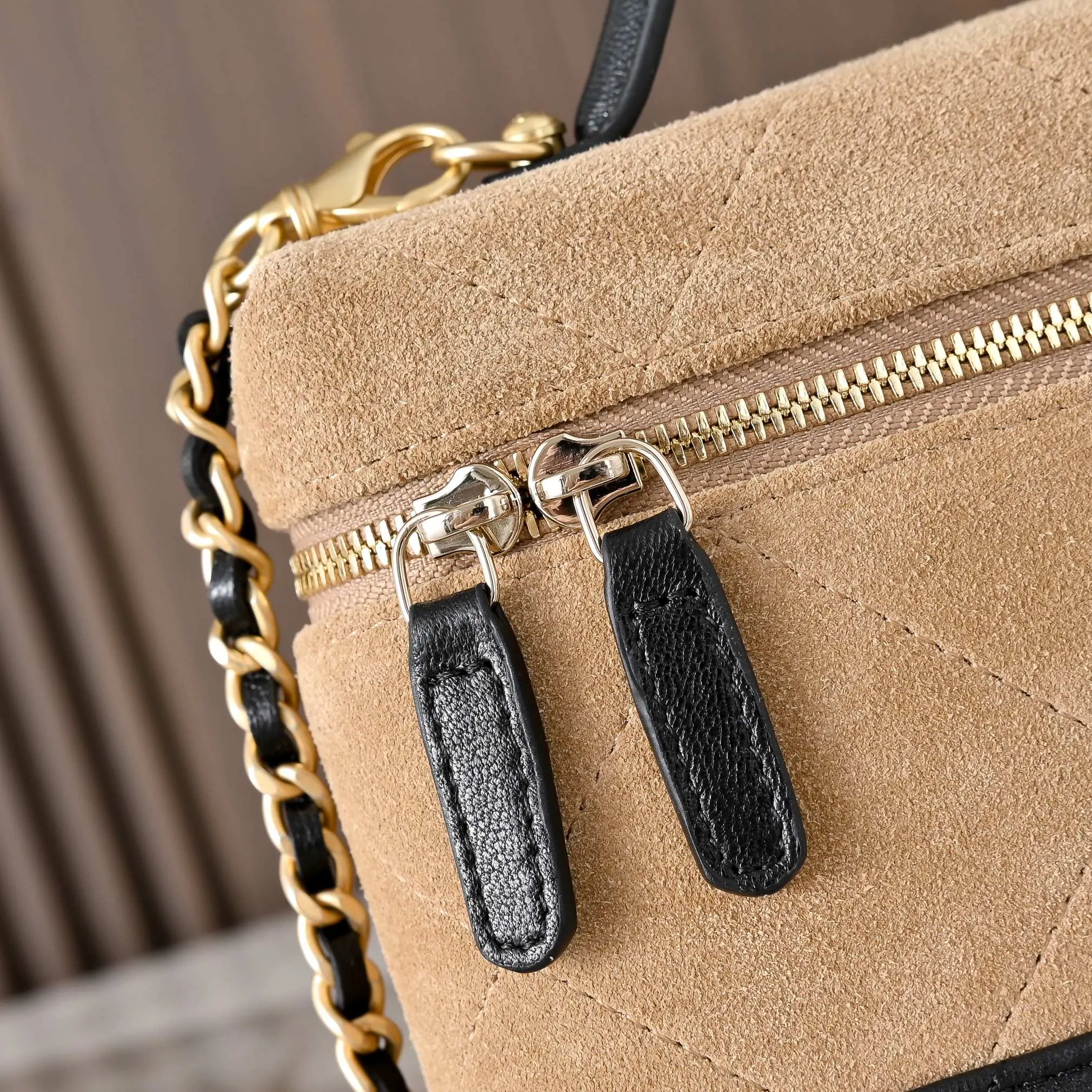 Black Brown Chain Bag