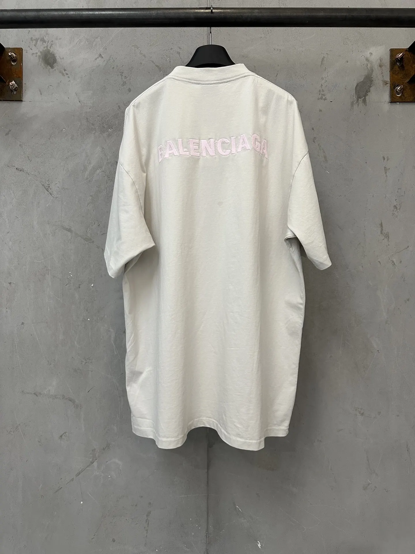 Balenciaga White Logo Short Sleeve T-Shirt Street