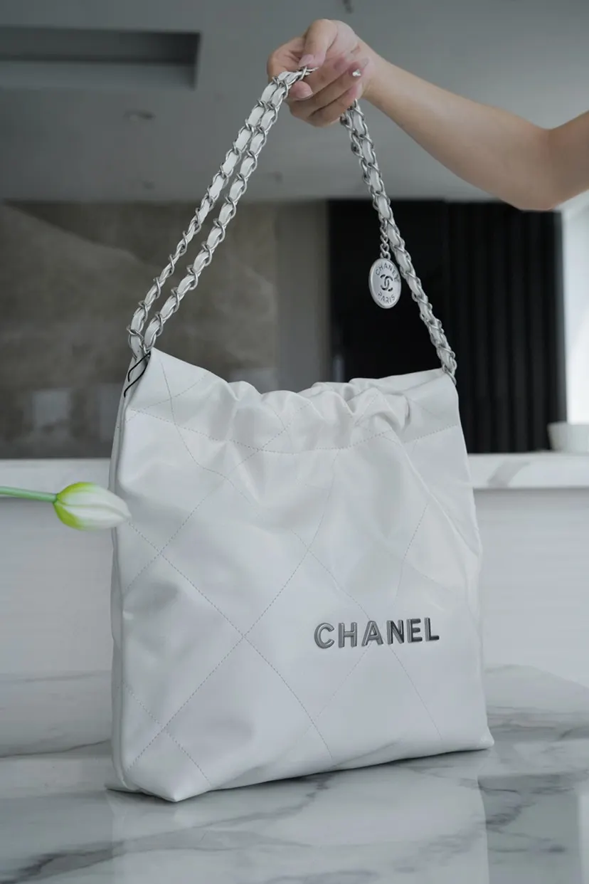 Chanel White Tote Bag