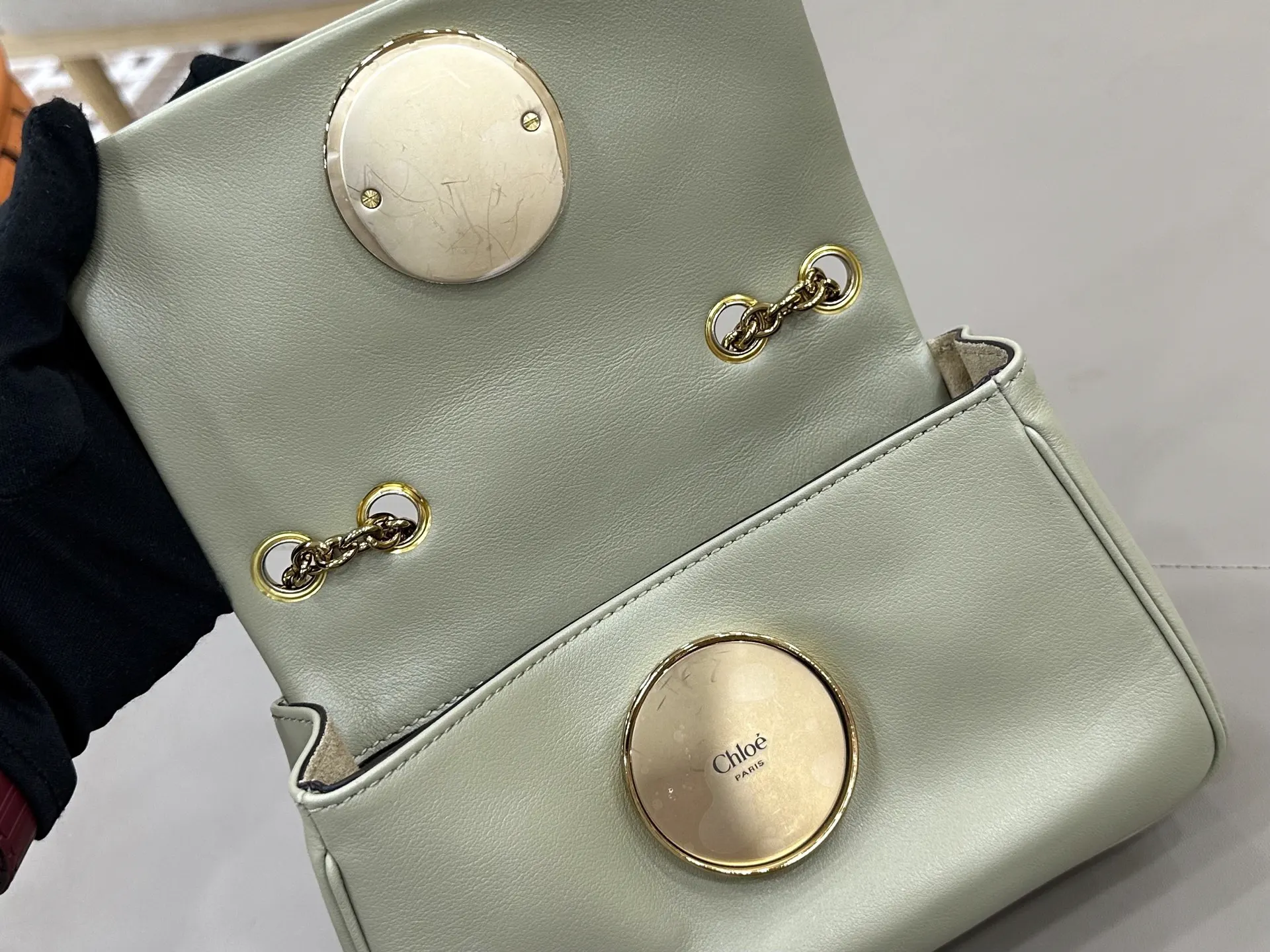 Chain Bag Commuter Leather