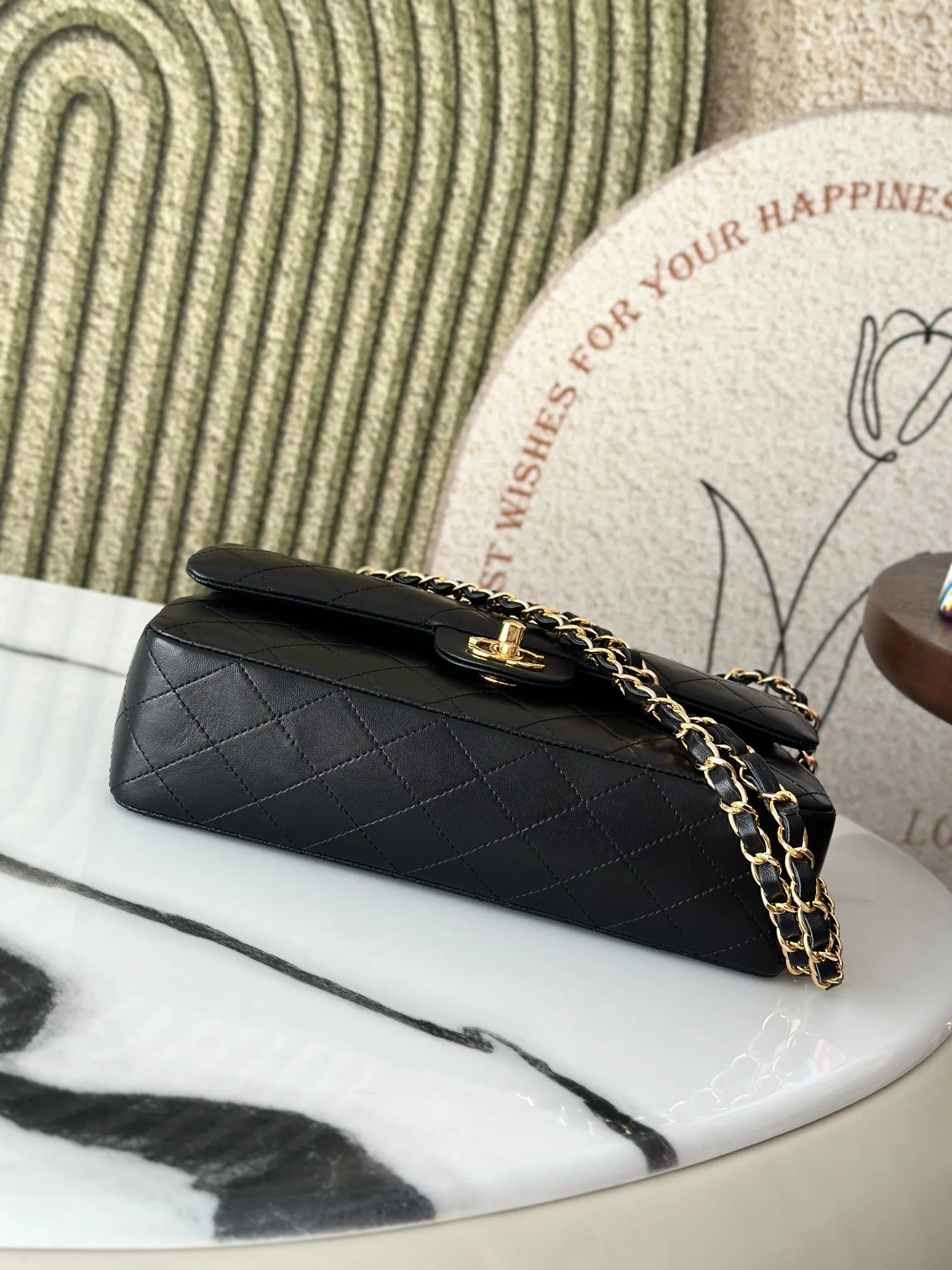 Black Gold Chain Bag