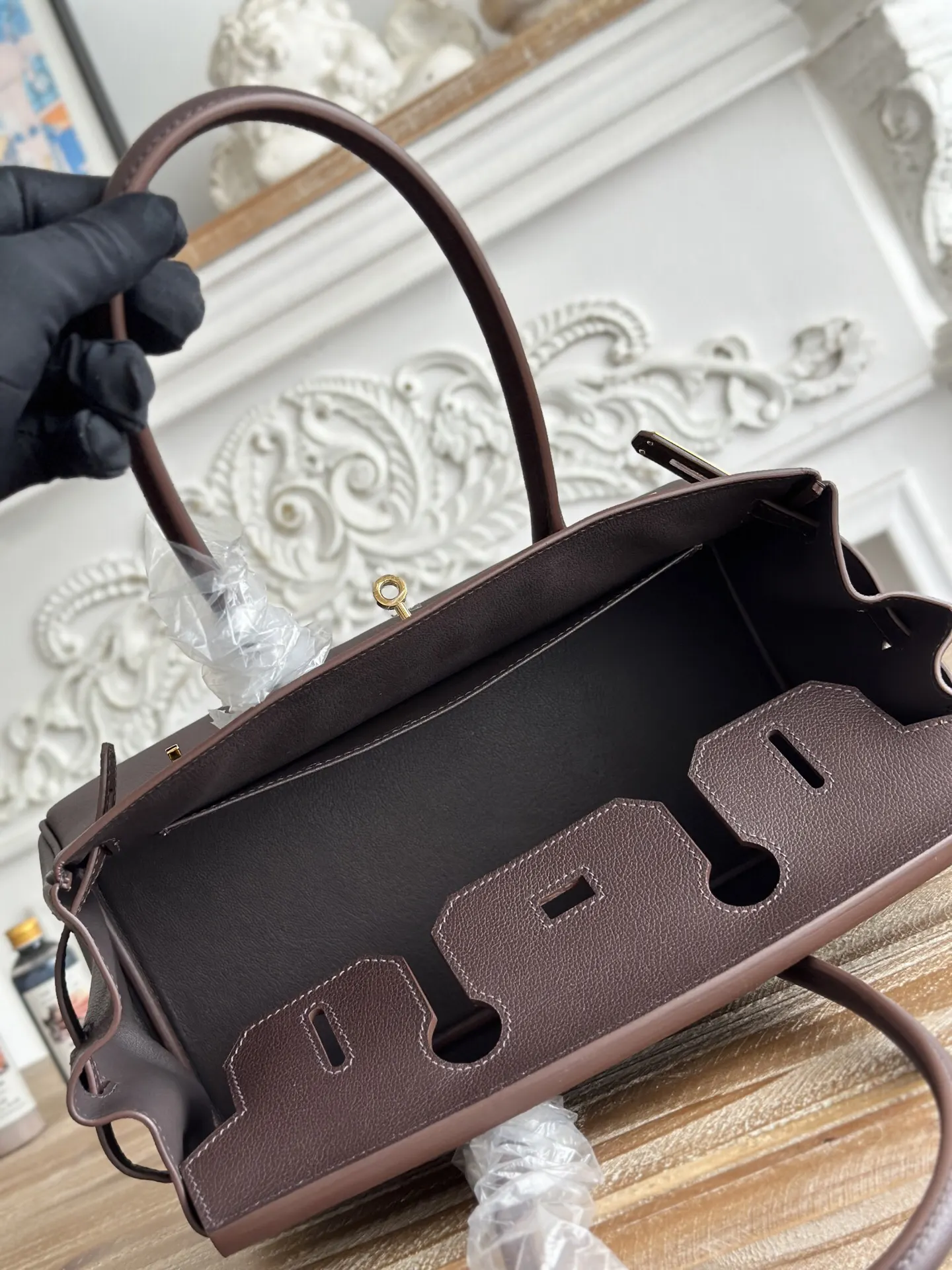 Hermès Birkin 酒红 单肩包 29cm
