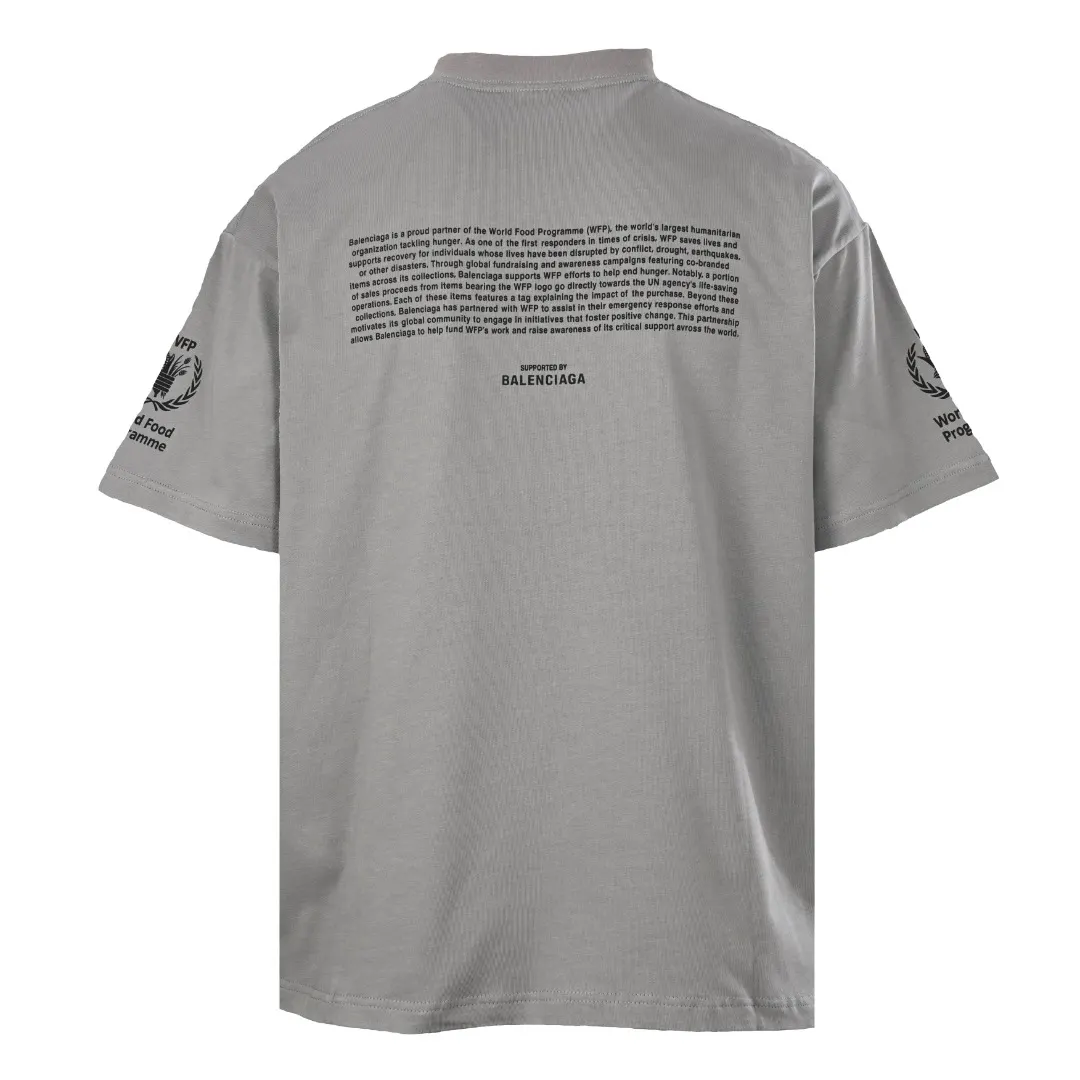 Balenciaga BLCG 浅灰色 純棉 短袖T恤