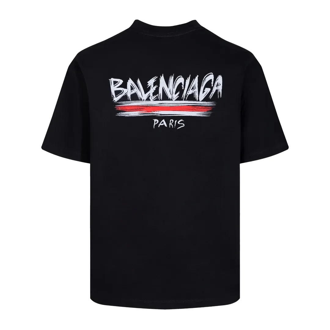 Balenciaga 黑色 短袖T恤 宽松休闲