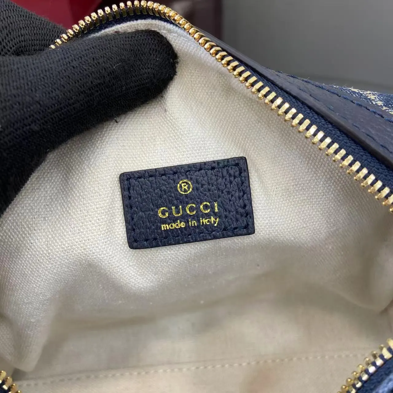 Gucci 棕色 蓝色 丹宁 旅行包 大容量旅行款