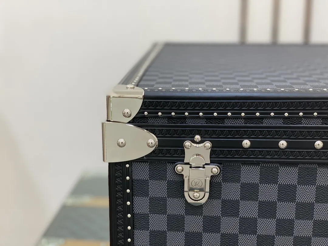 LV 金色 帆布 硬箱 纯铜五金 硬箱 著名的Alz 行李箱 旅行拉杆款 輕便出行款