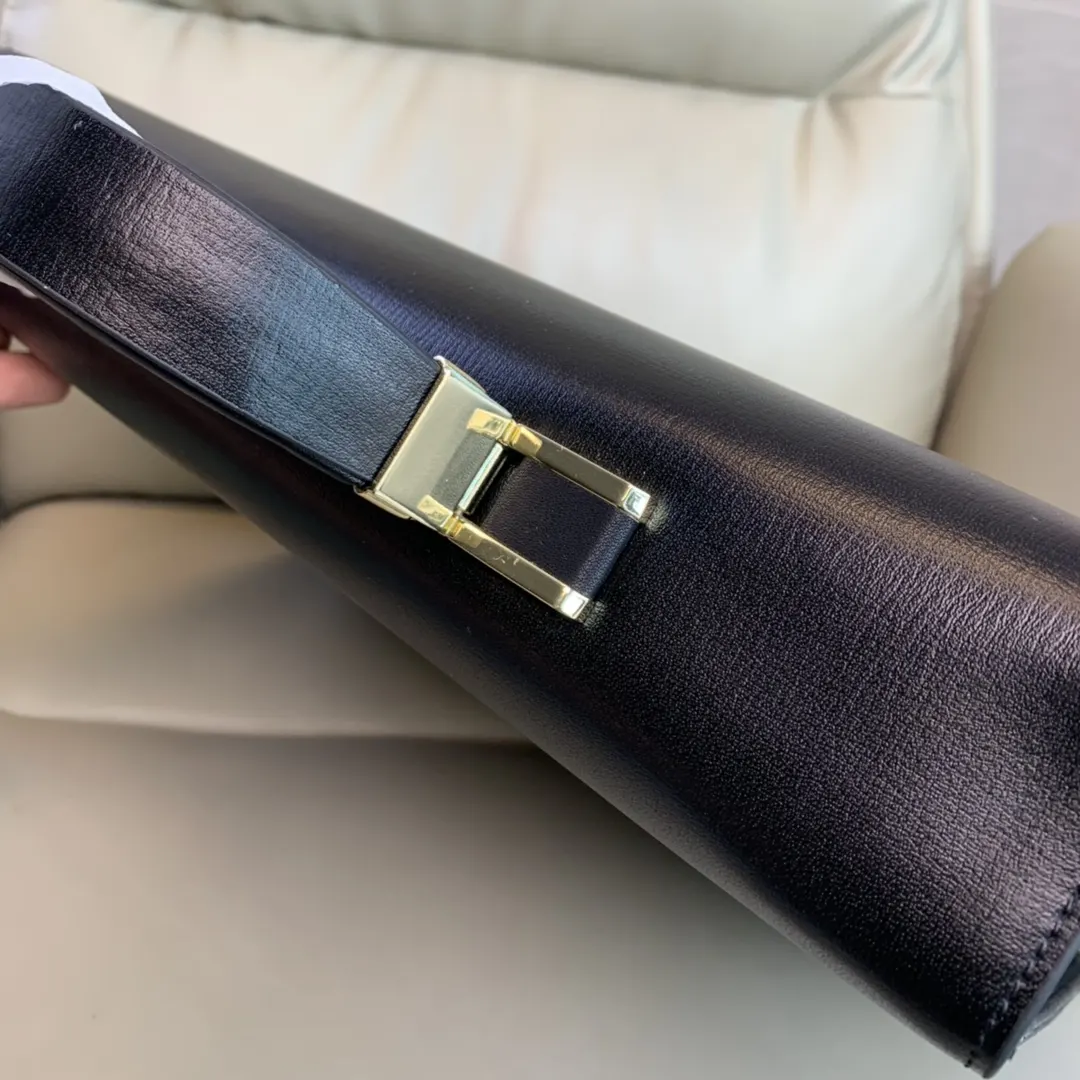 Black Briefcase Business Commuter Leather