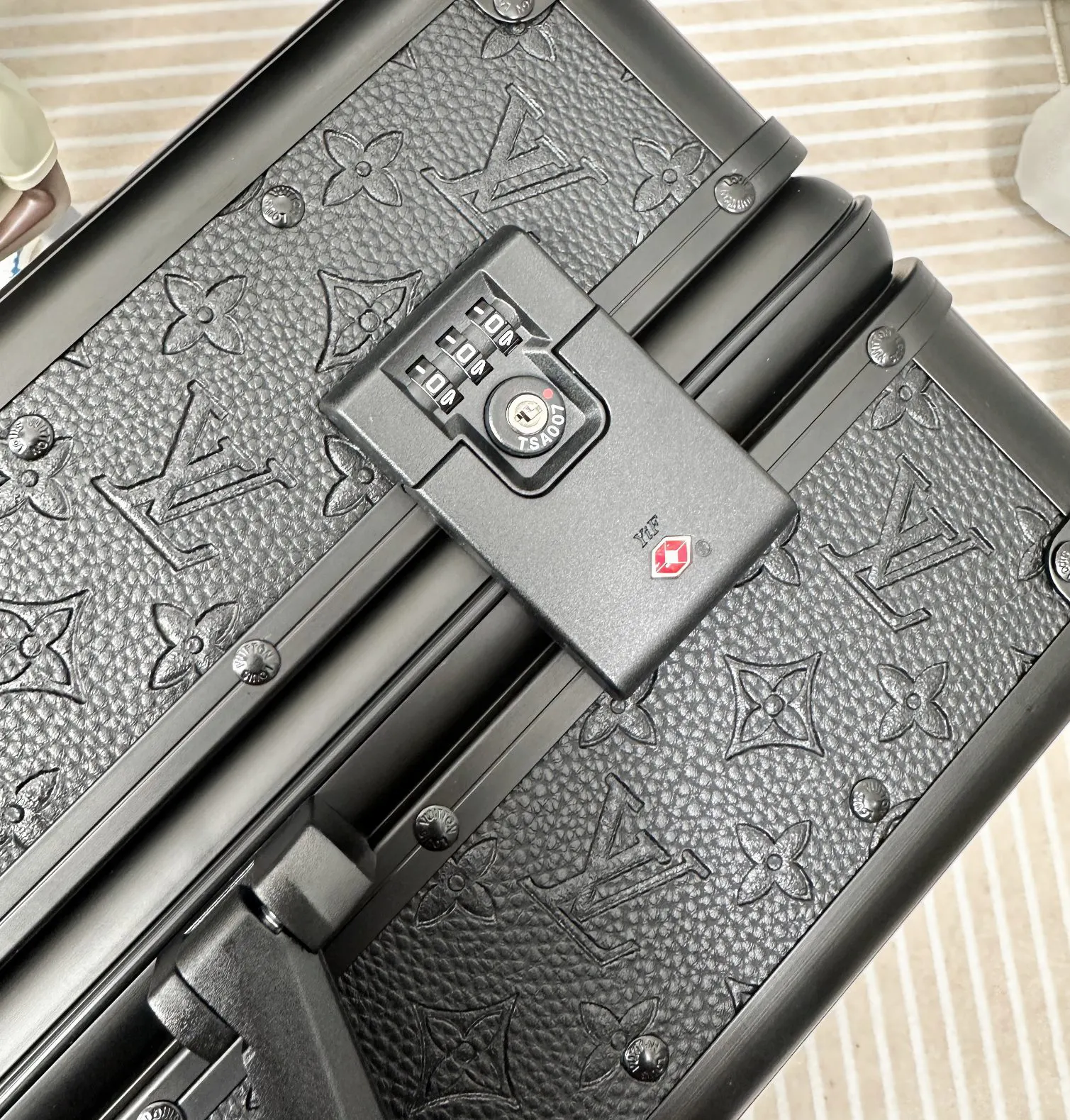 Black Monogram Suitcase Travel Lightweight Classic