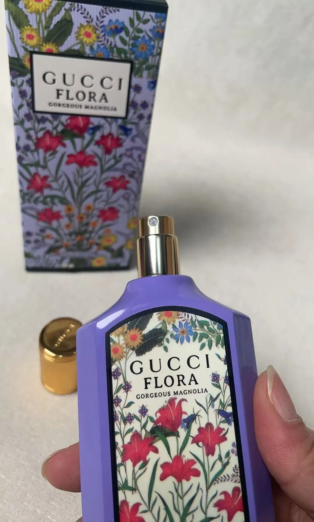 Gucci Flora Women'S Fragrance Gift Set With Purple Floral Bottle