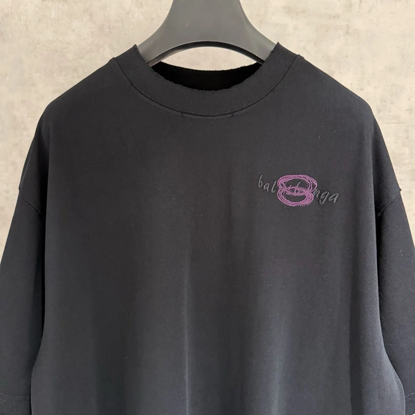 Balenciaga 25SS 刺绣 纯棉 短袖T恤 街头休闲款
