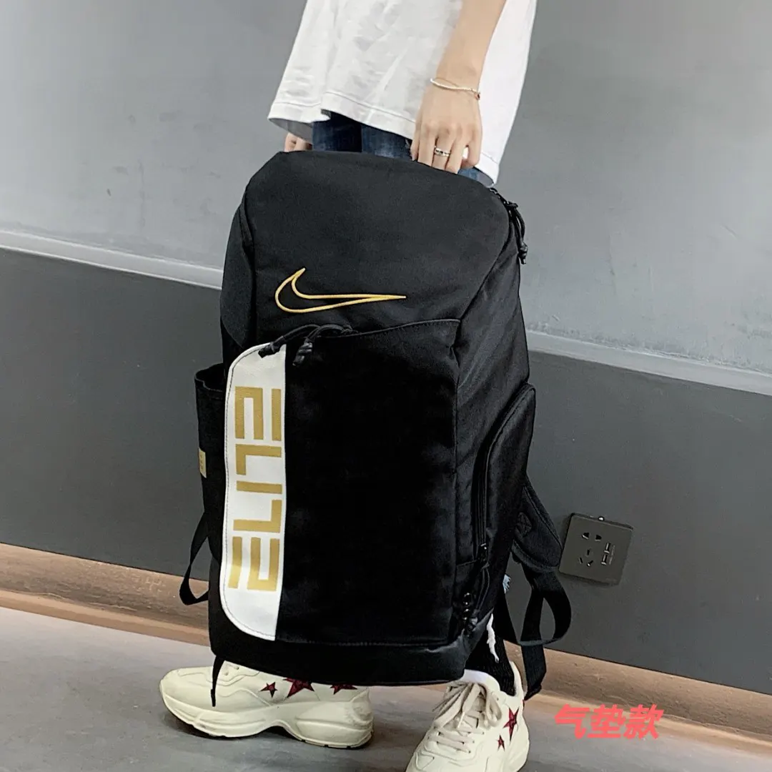 白色 高 气垫款 Nike耐克气垫款刺绣勾精英大 双肩包 实用双肩款