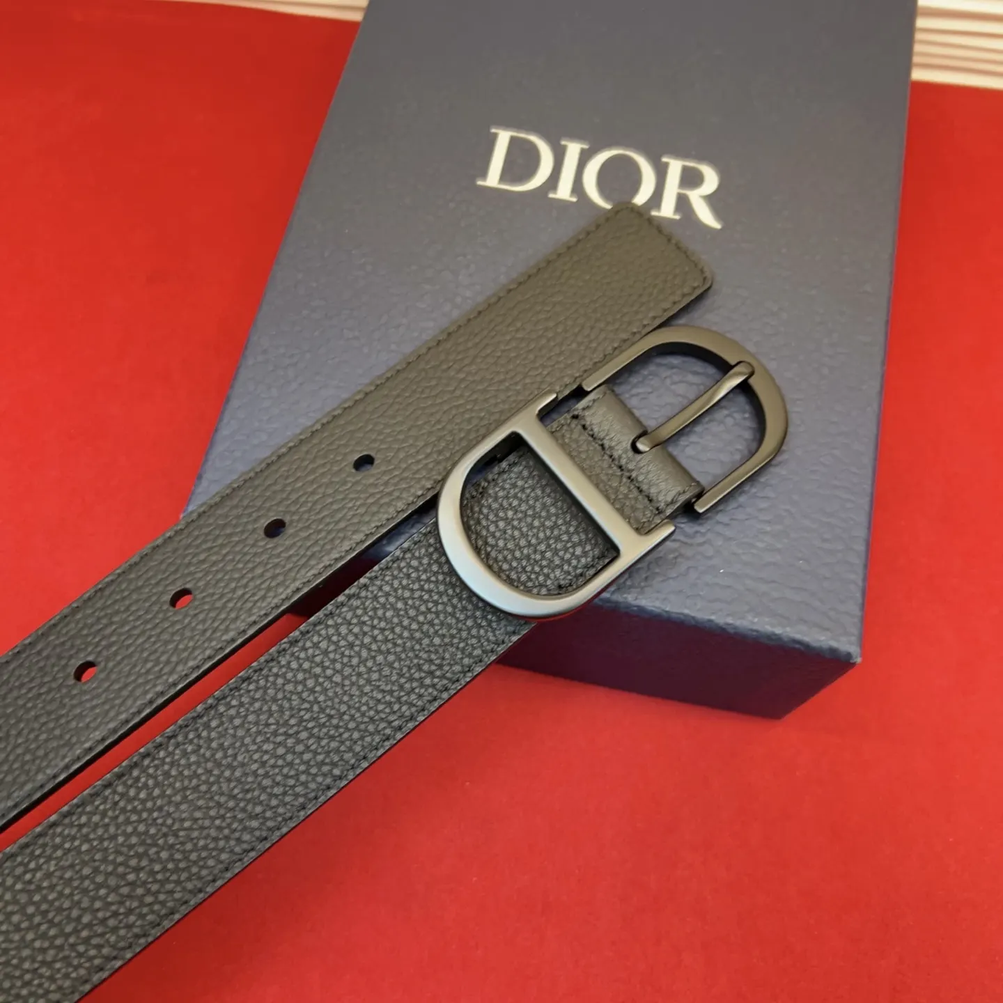 Dior 黑色牛皮包包 手提斜挎 手提包