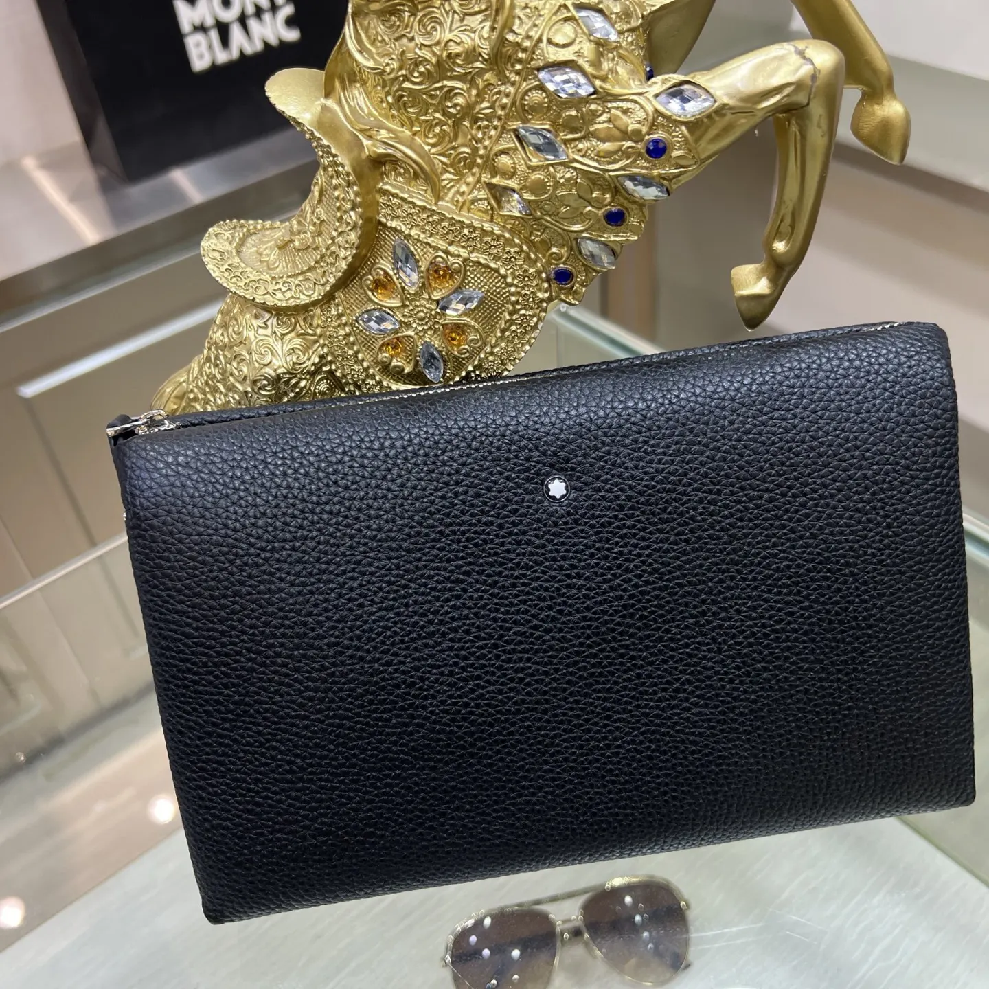 MONTBLANC万宝龙 黑 万宝 手拿包 精致手拿款