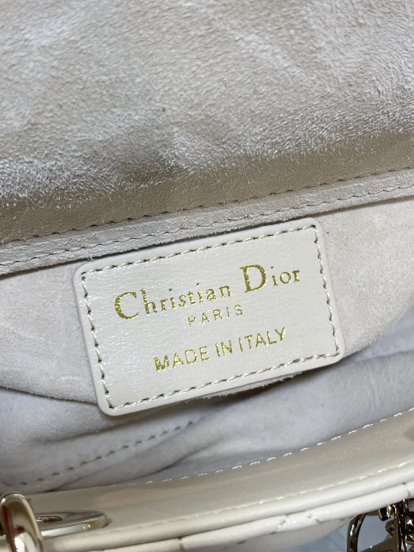Dior 羊皮 进口 羊皮横款戴妃包迷你 鏈條包 精致鏈條款