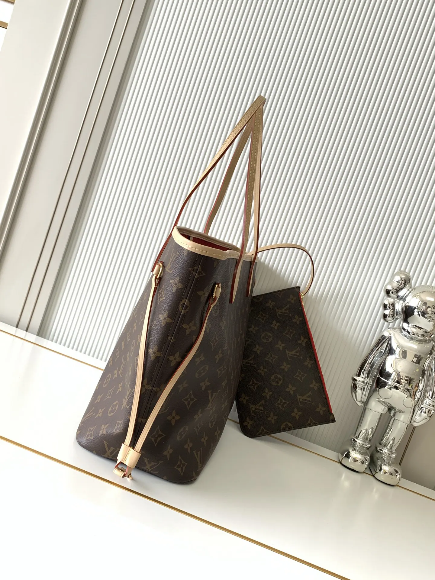 LV Neverfull 老花 帆布 手拿包 精致手拿款
