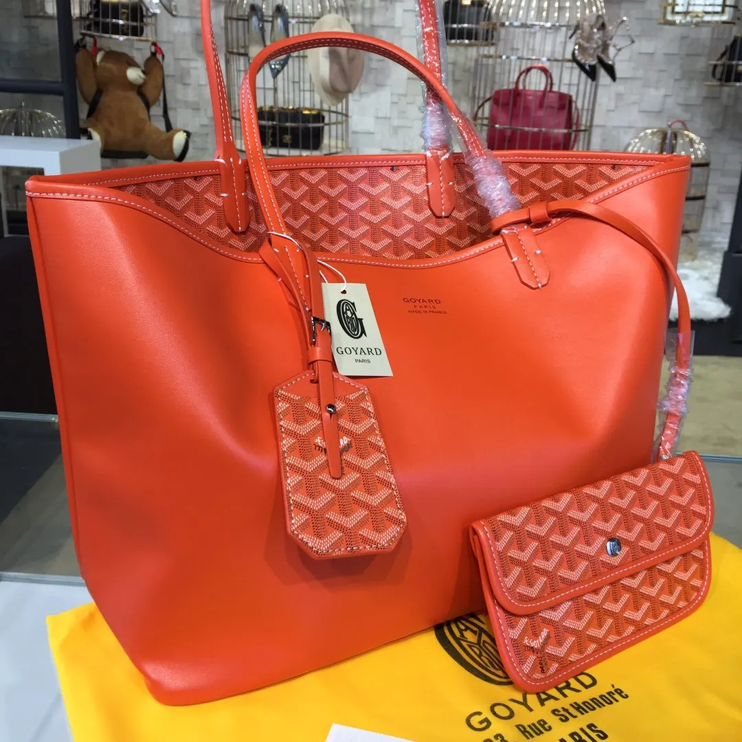 Goyard 戈雅 双面可用 充满法式优雅 订制Y字母涂鸦料 皮轻 托特包 大容量托特款