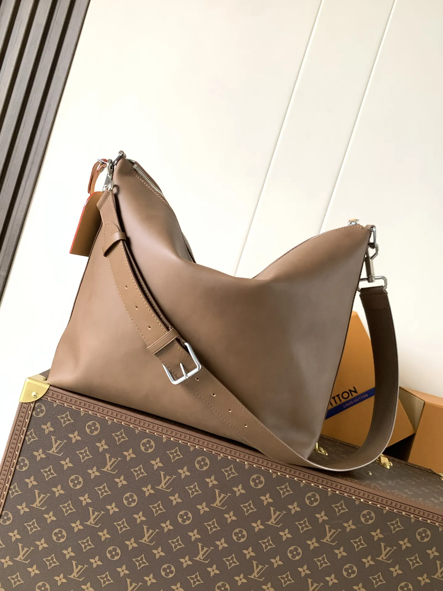 Louis Vuitton 棕色 皮革 手提包