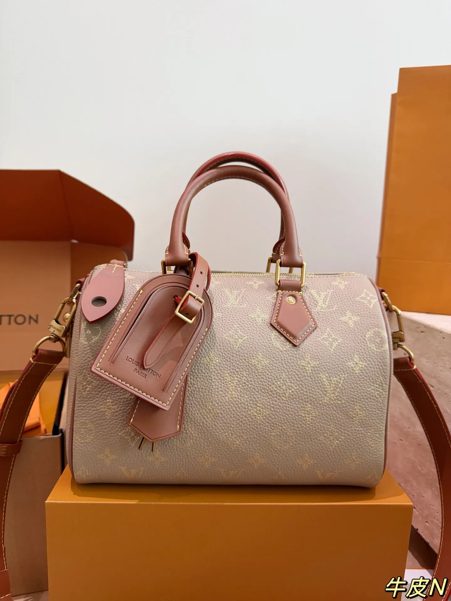 LV Speedy 焦糖色 老花 牛皮 鏈條包 精致鏈條款