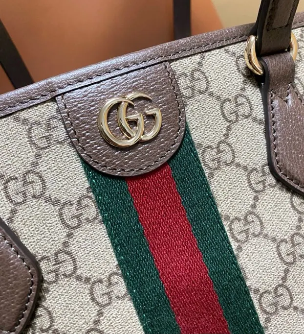 Gucci 棕色 米色 托特包 ▫ 尺 大容量托特款
