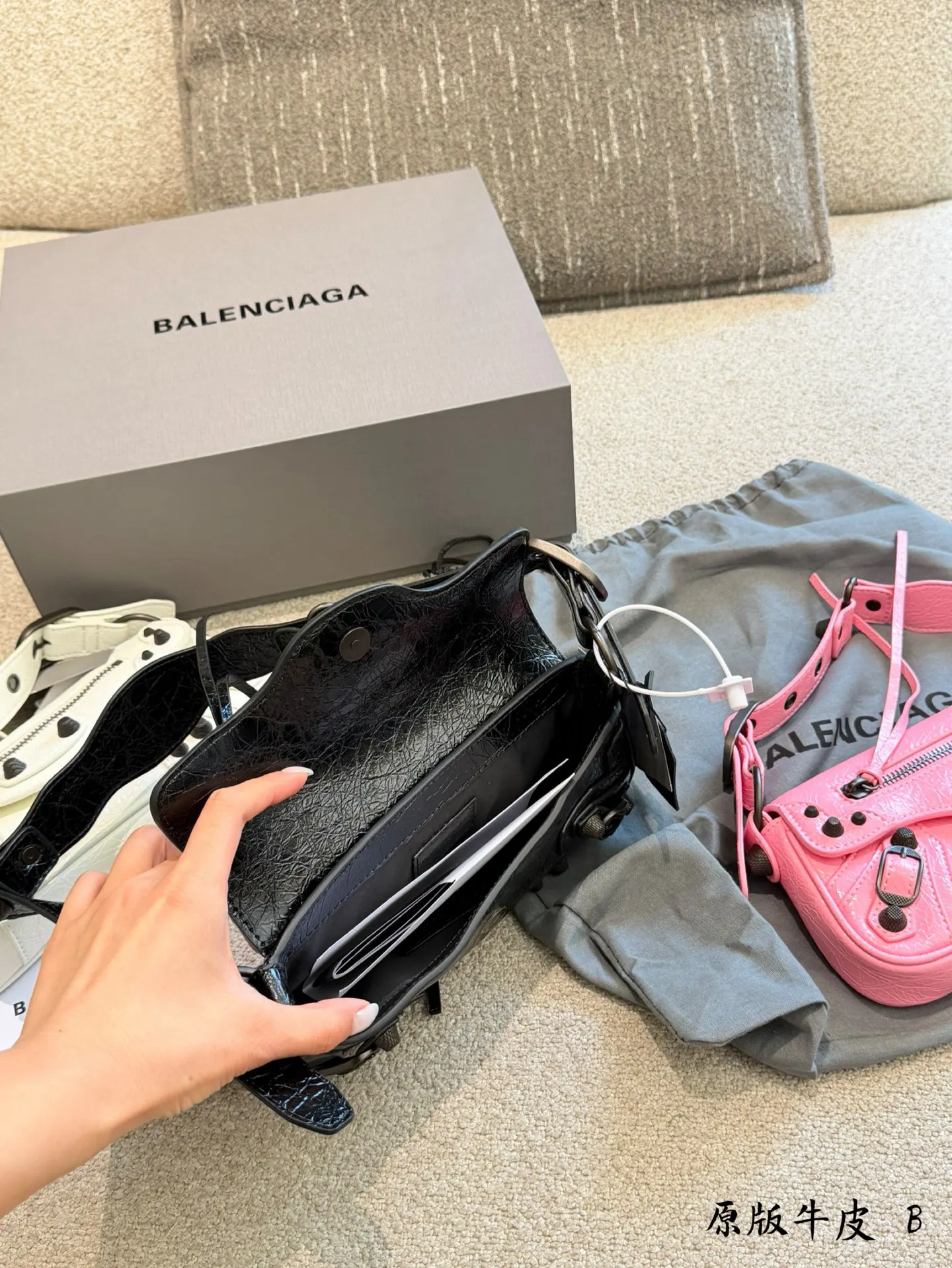 Balenciaga 黑色 皮革 收纳包 旅行收纳款