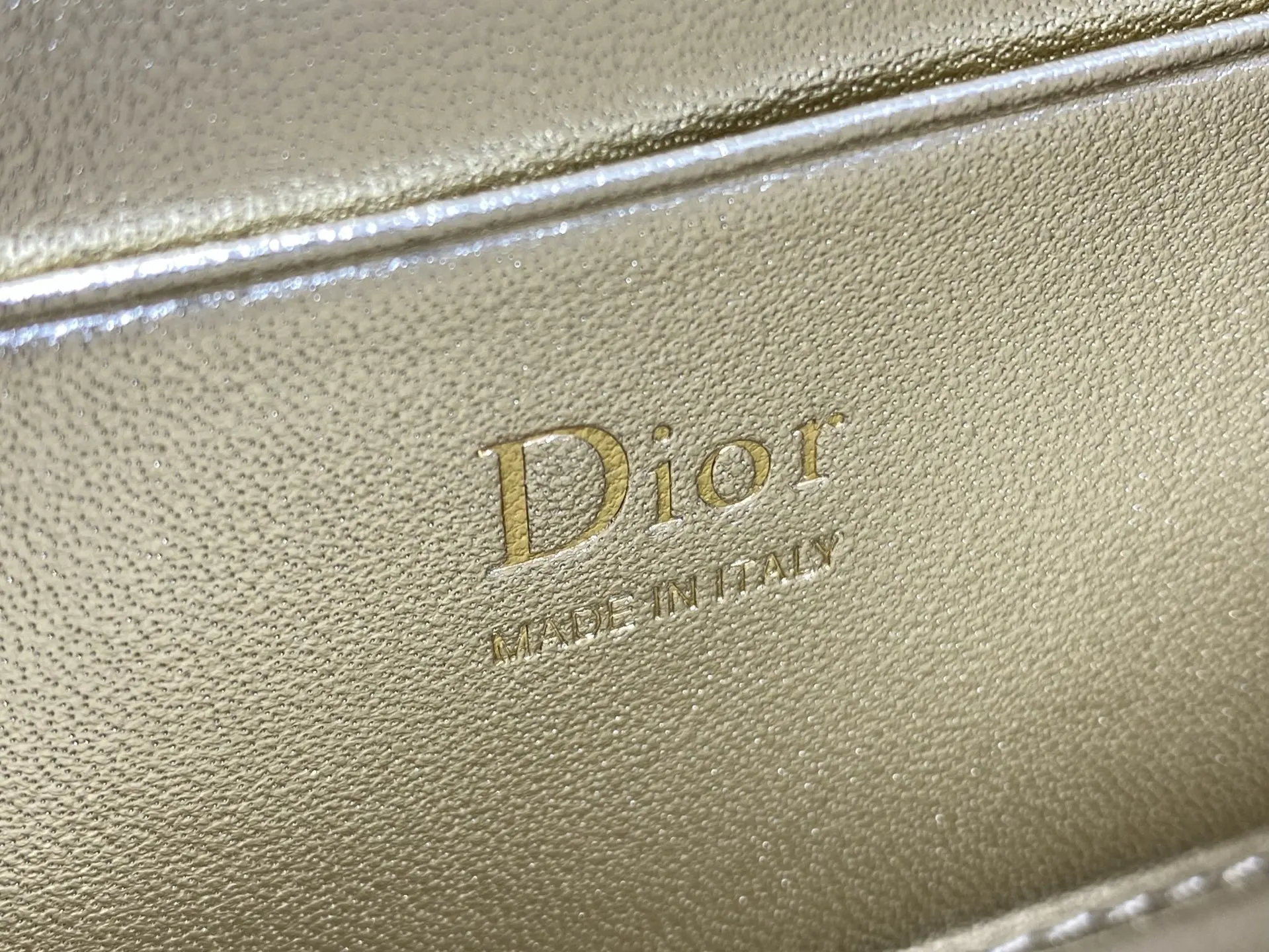 Dior 银色羊皮手拿包 亮面晚宴