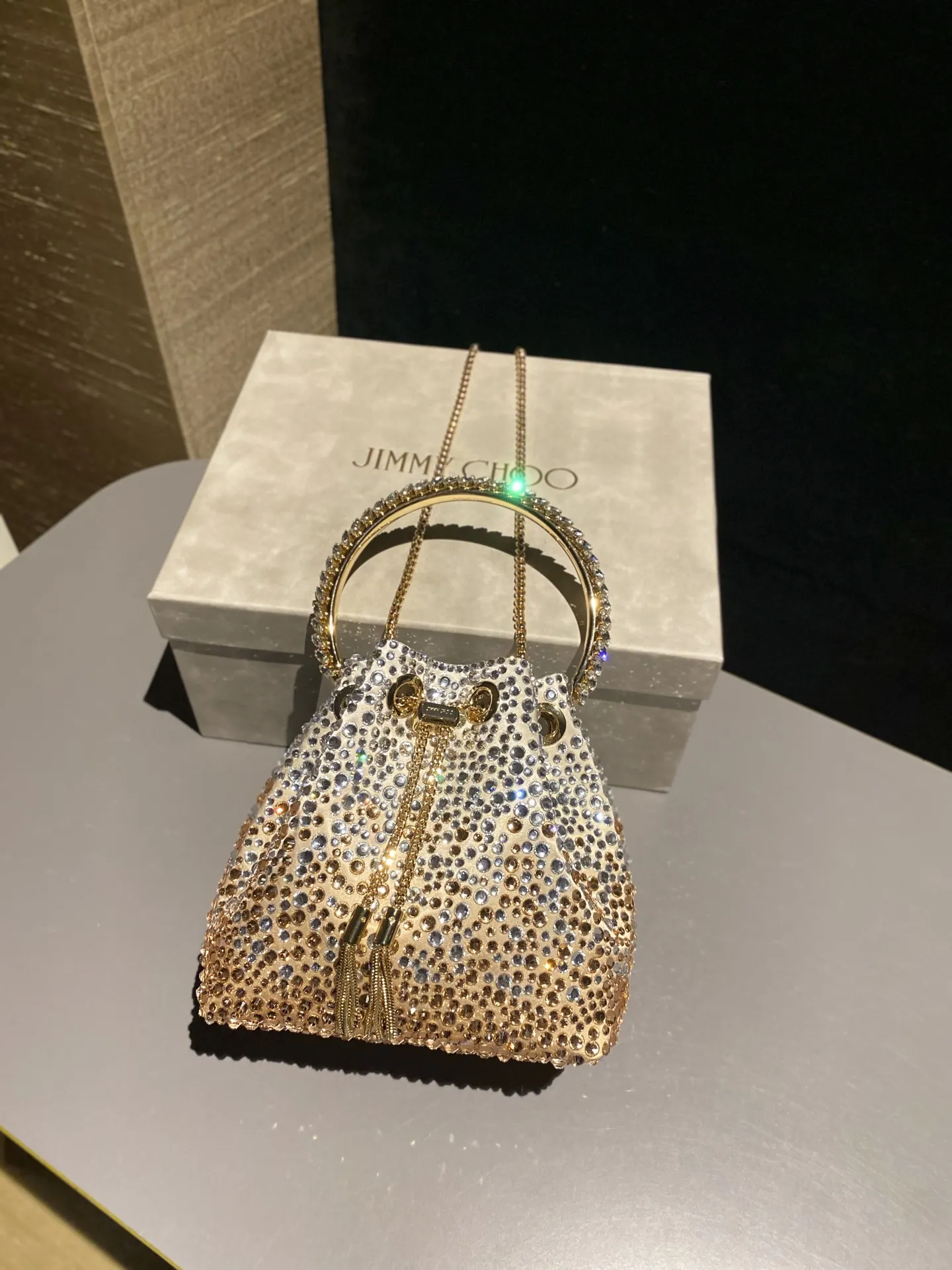 JIMMY CHOO BON BON系列标志款手提包 鏈條包 精致鏈條款