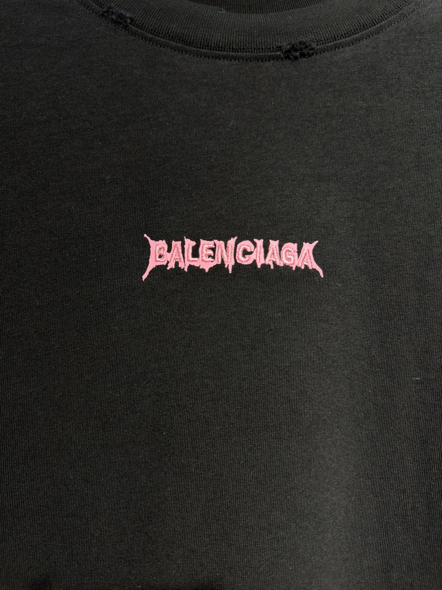 Balenciaga 26SS 粉色 Logo 字母 短袖T恤