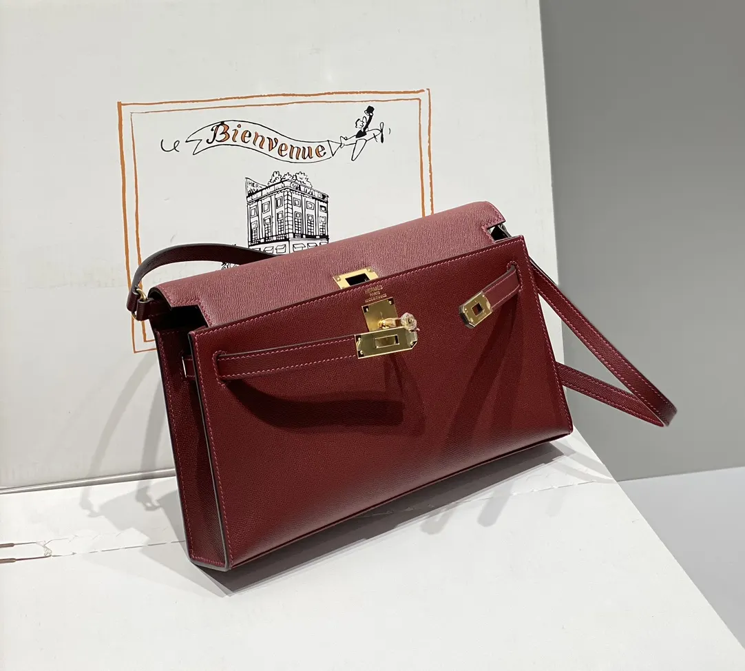 Hermès Kelly 27X15X5 Top Handle Bag Classic Leather