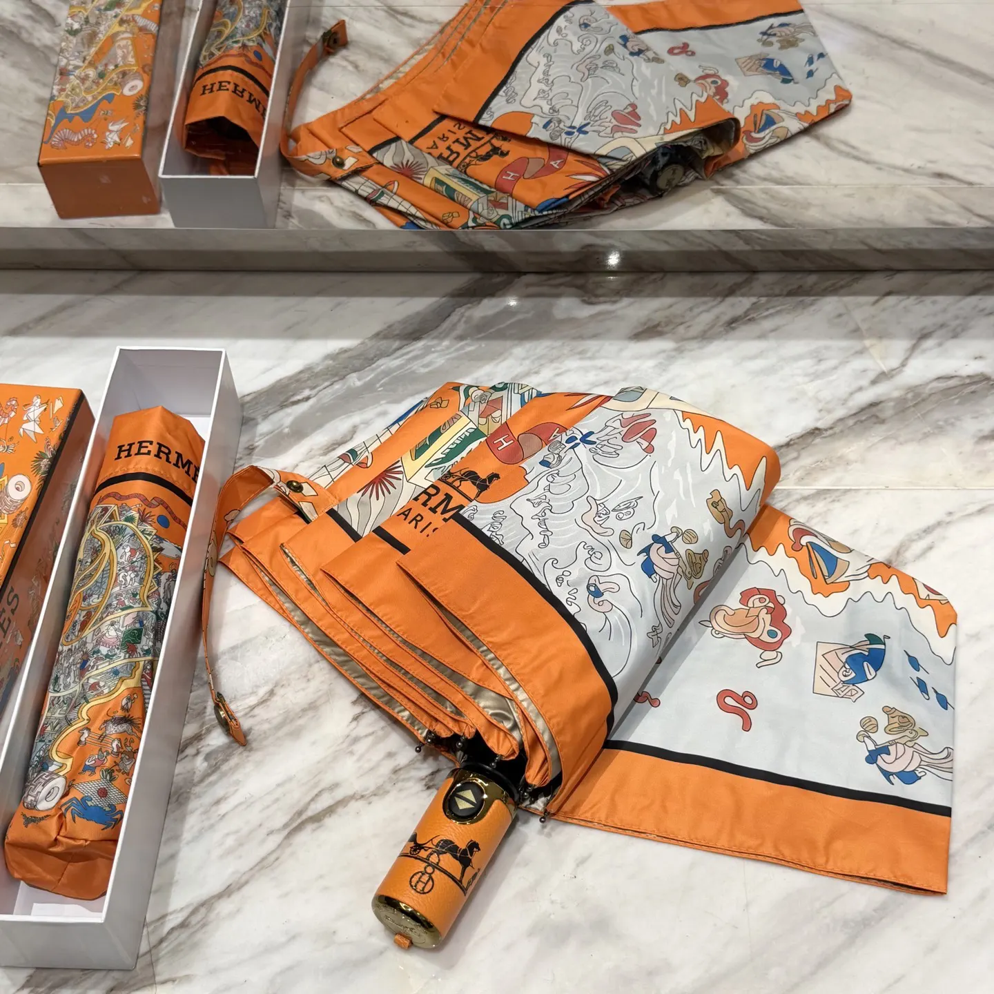 Hermès 黑色 雨伞 精致配饰