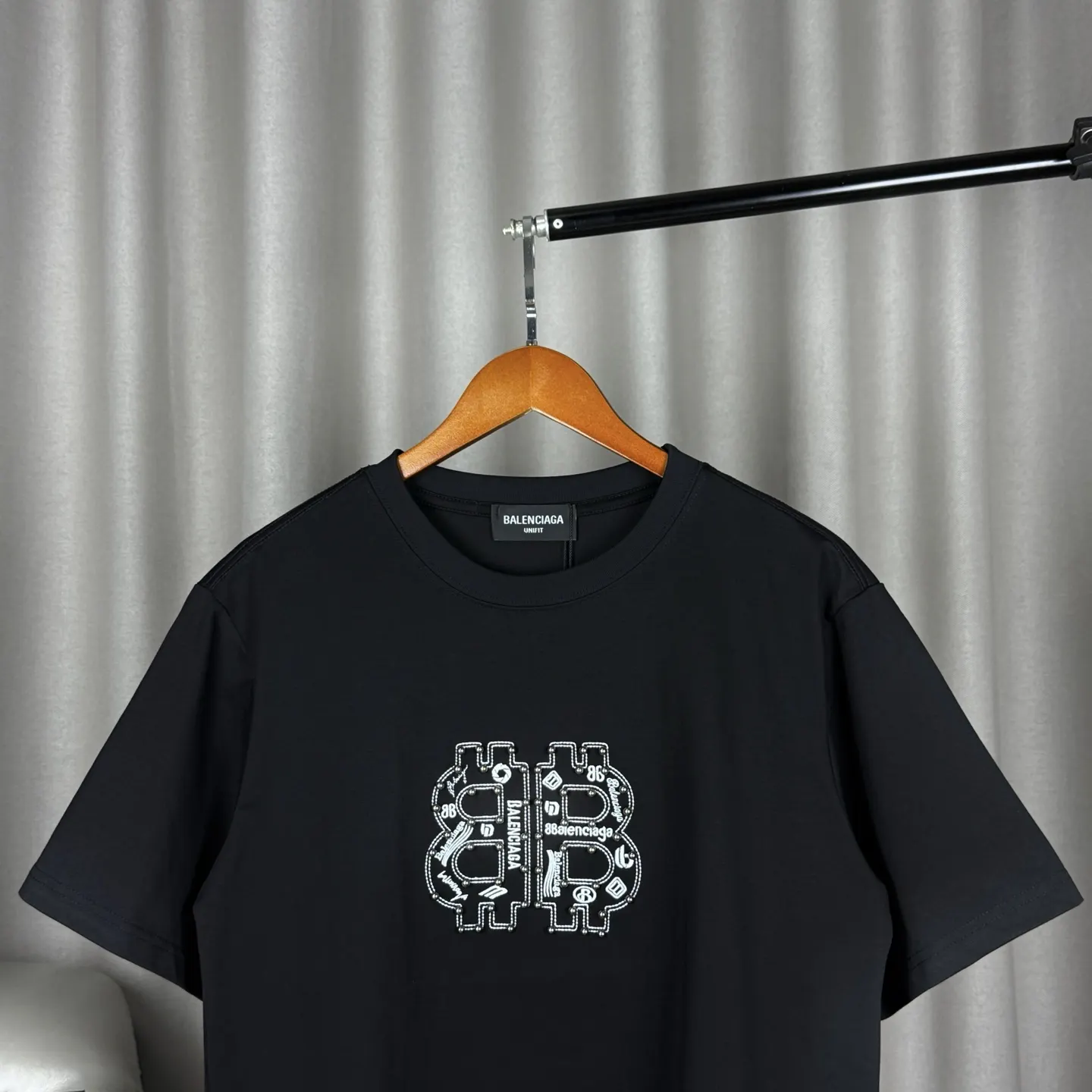 Balenciaga 黑色 純棉 Logo 短袖T恤