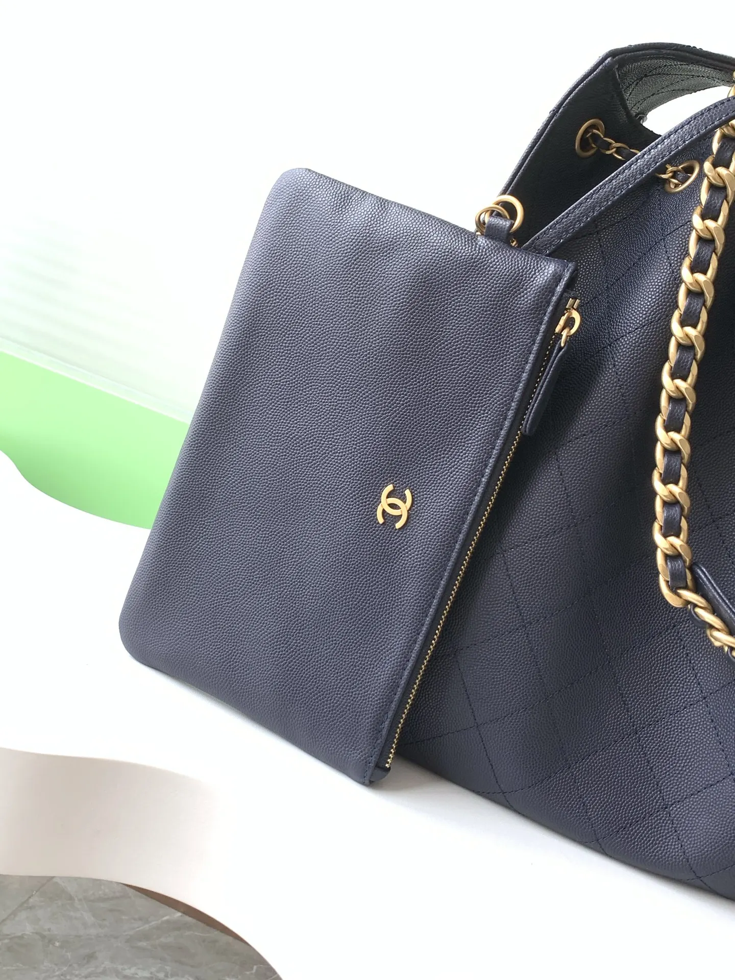 CHANEL Hobo 进口 免税 球纹皮嘻哈包 腋下包 复古腋下背款