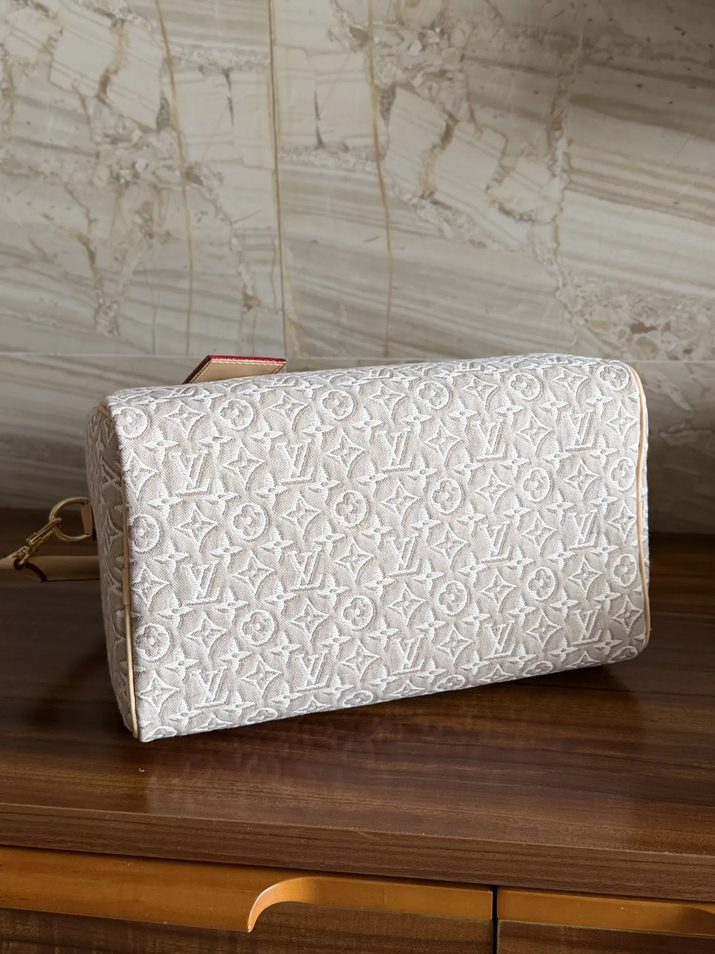 Louis Vuitton White Organizer Pouch Travel Canvas