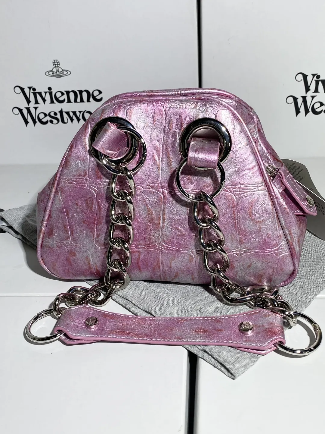 Pink Hobo Shoulder Bag Vintage
