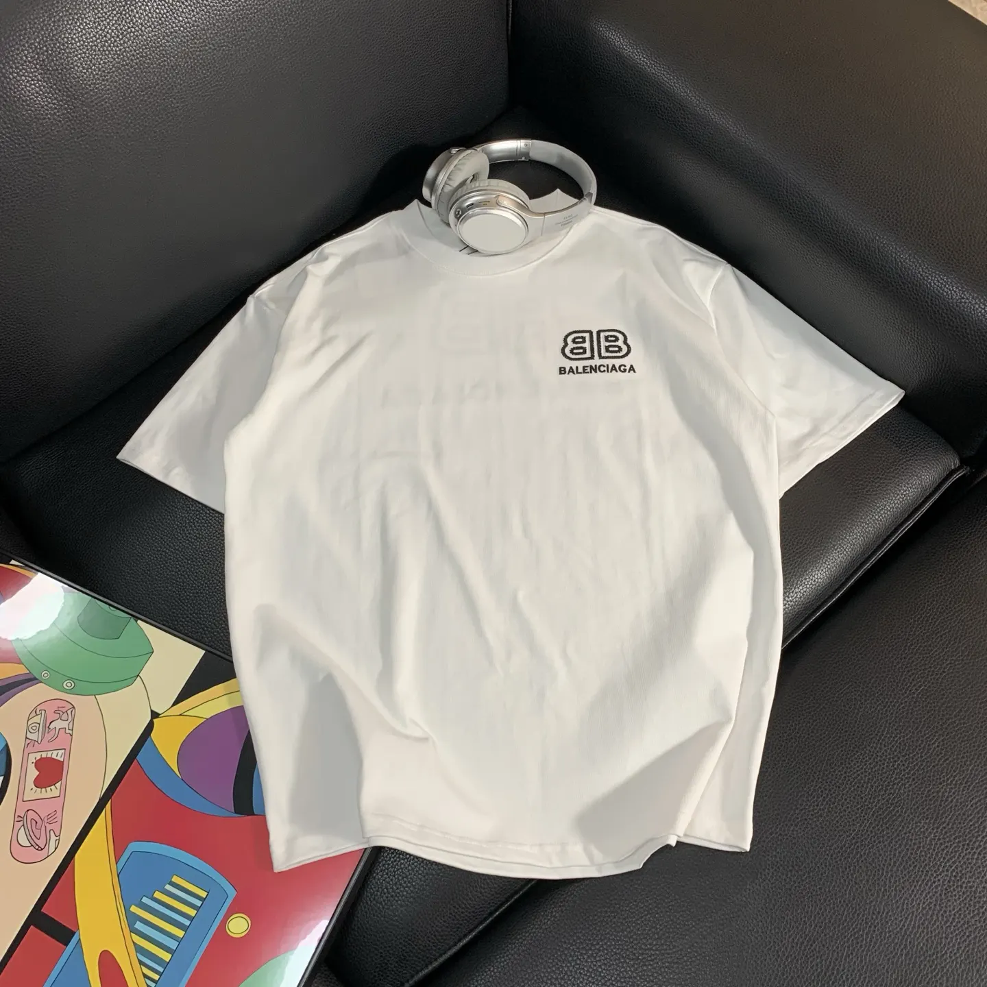 Balenciaga 黑色 纯棉 短袖T恤 宽松休闲