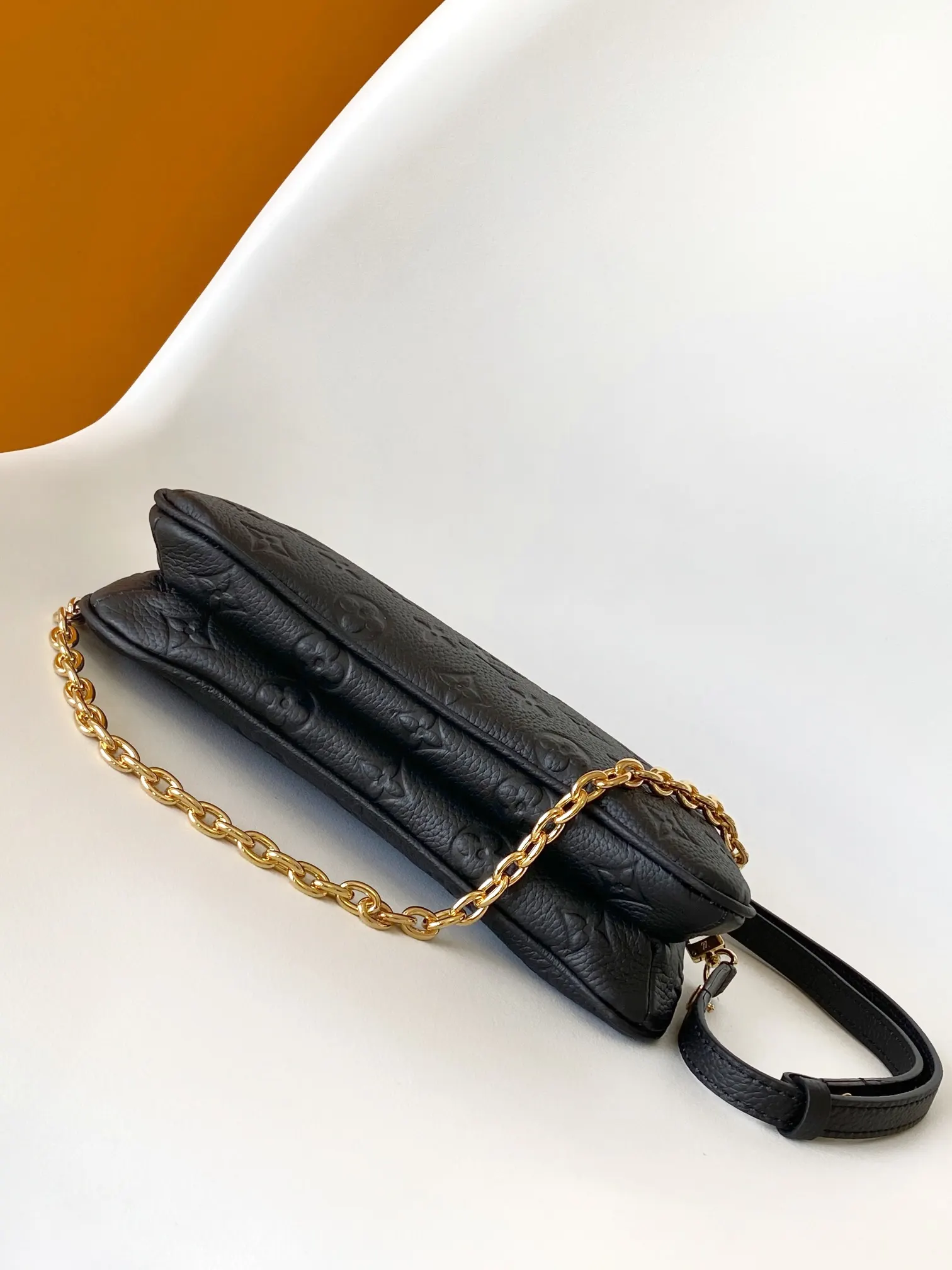 Louis Vuitton Black Chain Bag Leather