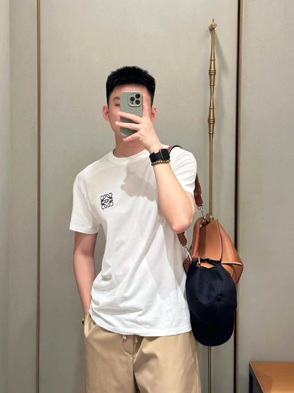 Loewe 白色 刺绣 短袖T恤 日常百搭款