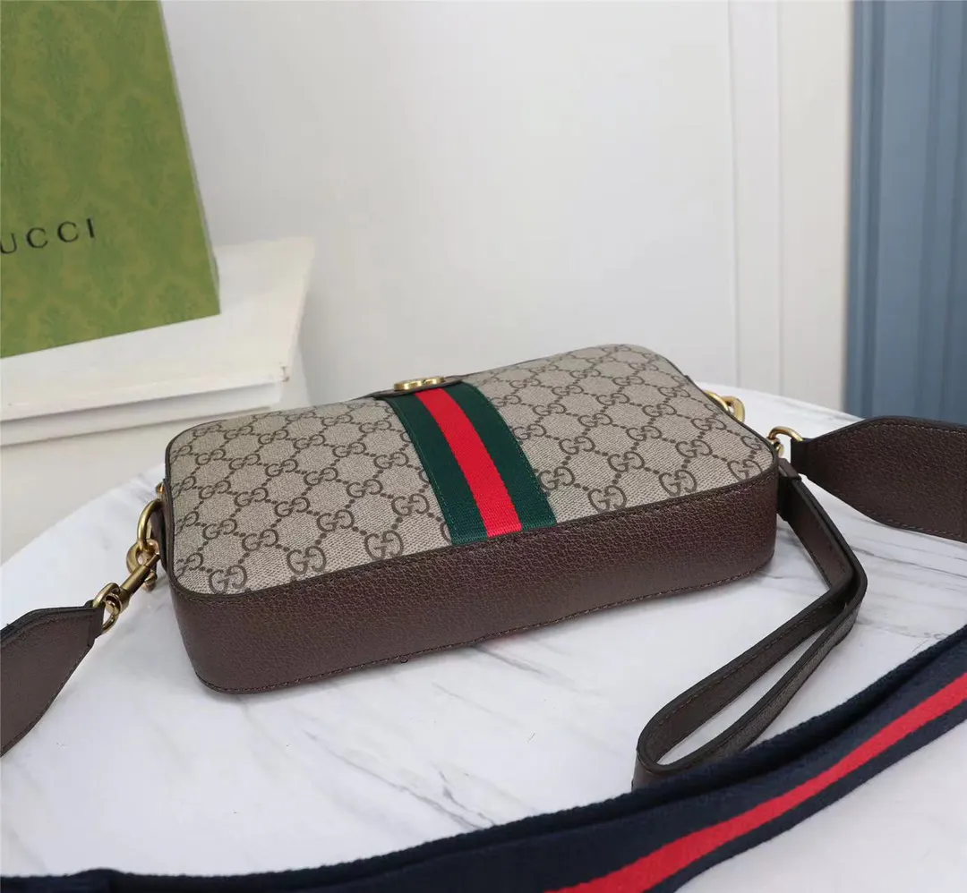 Gucci Ophidia GG Supreme Brown Chain Bag