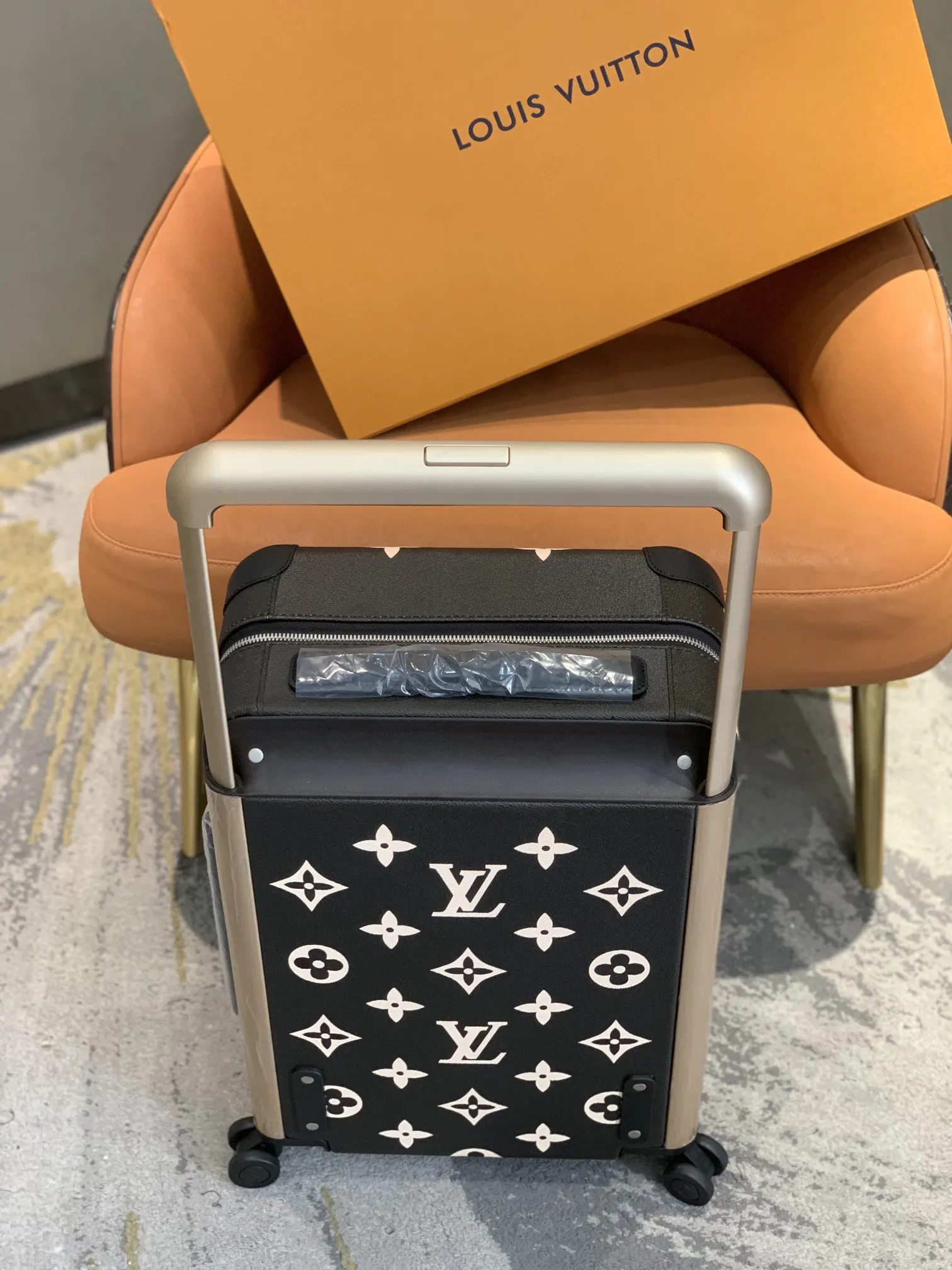 Louis Vuitton Gray Silver Suitcase Travel Lightweight