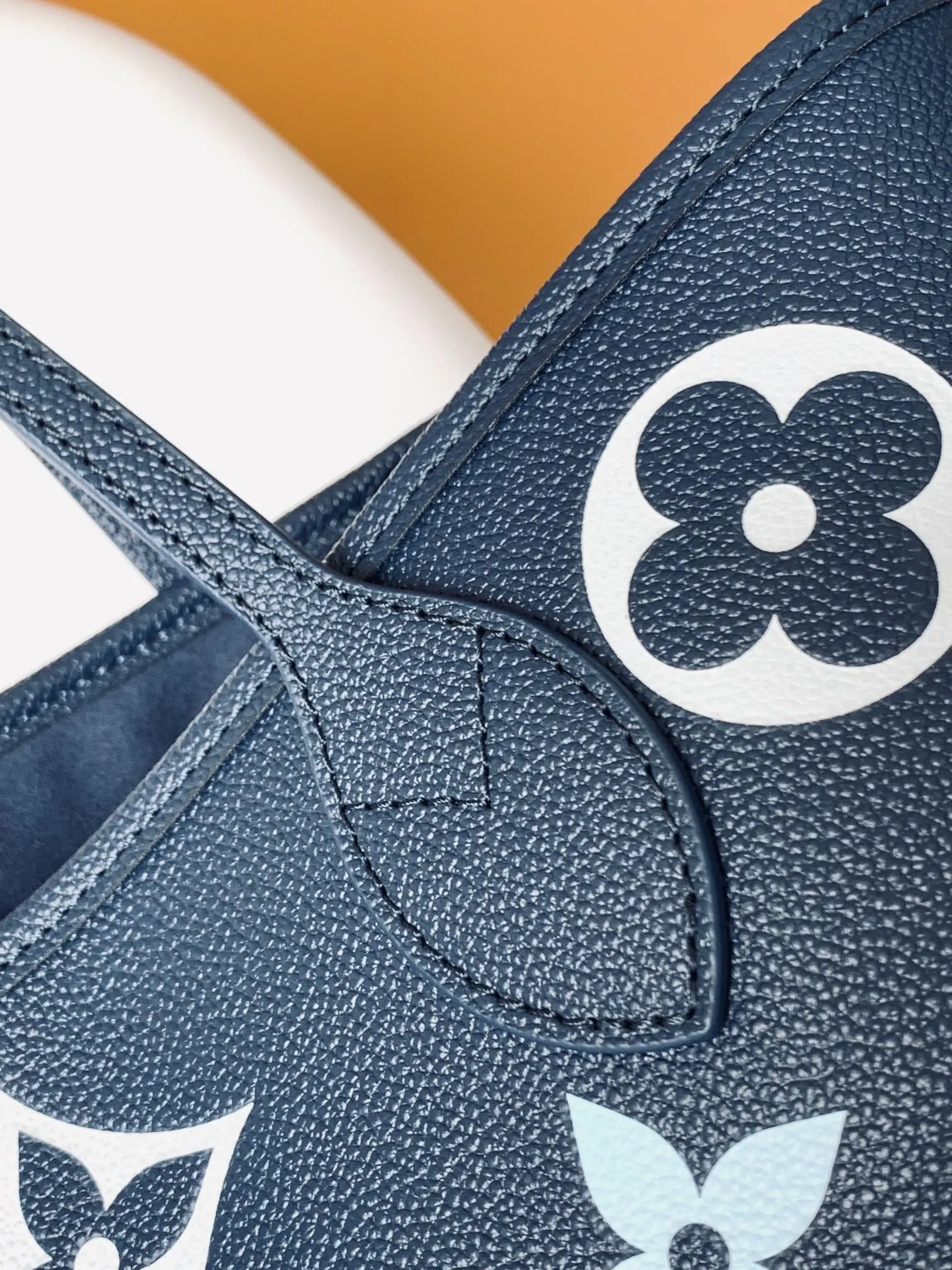 LV Neverfull 蓝色 牛皮 托特包 大容量托特款