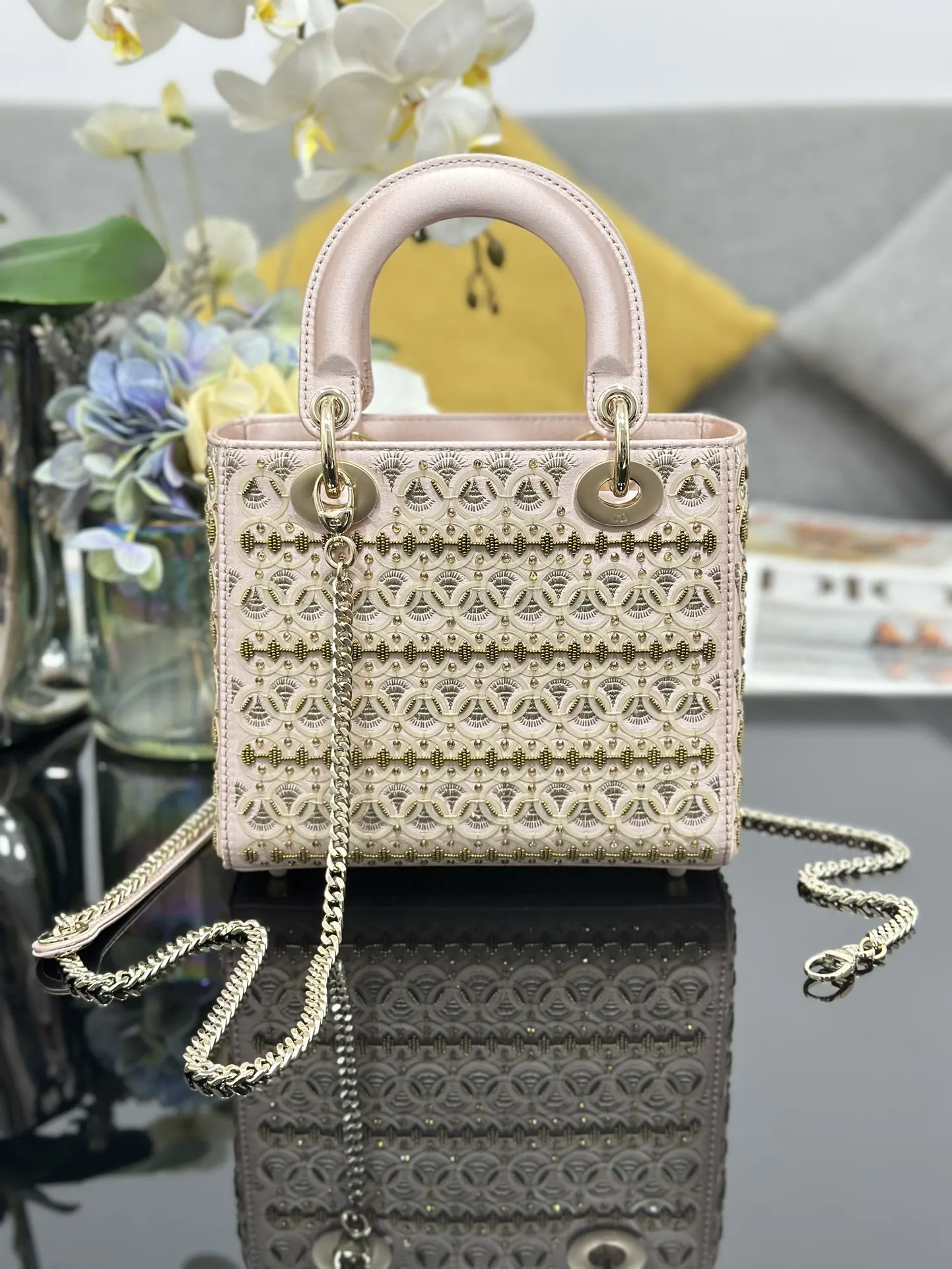 Dior Lady 金色 斜挎包 轻便斜挎款