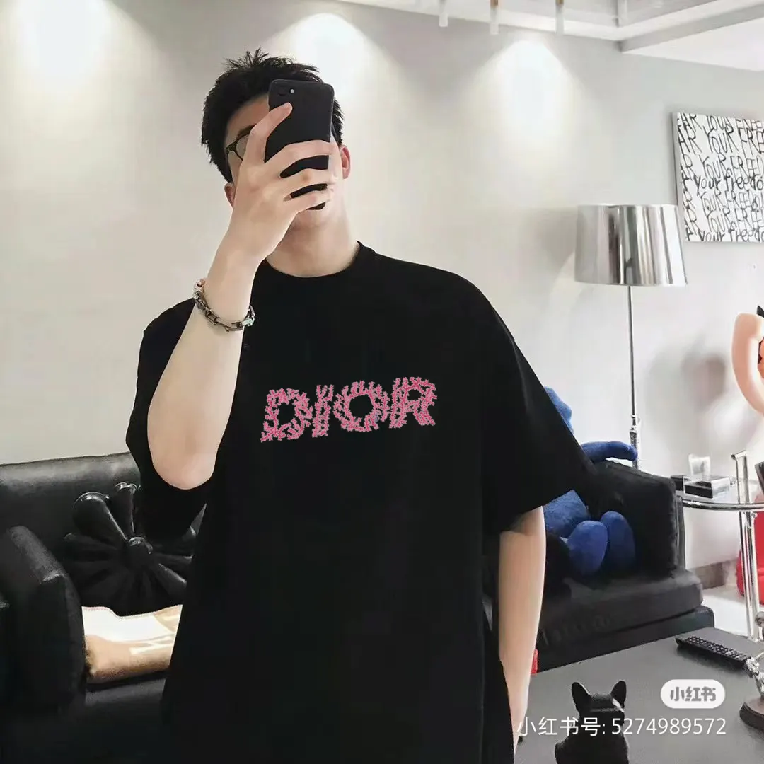 Dior 黑色/粉色 T恤