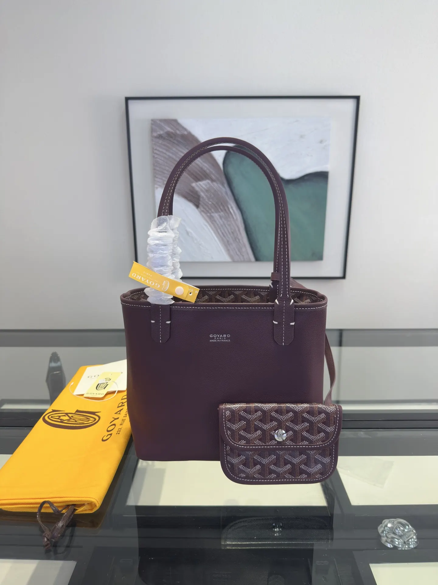 Goyard 酒紅 小牛皮 托特包 大容量托特款