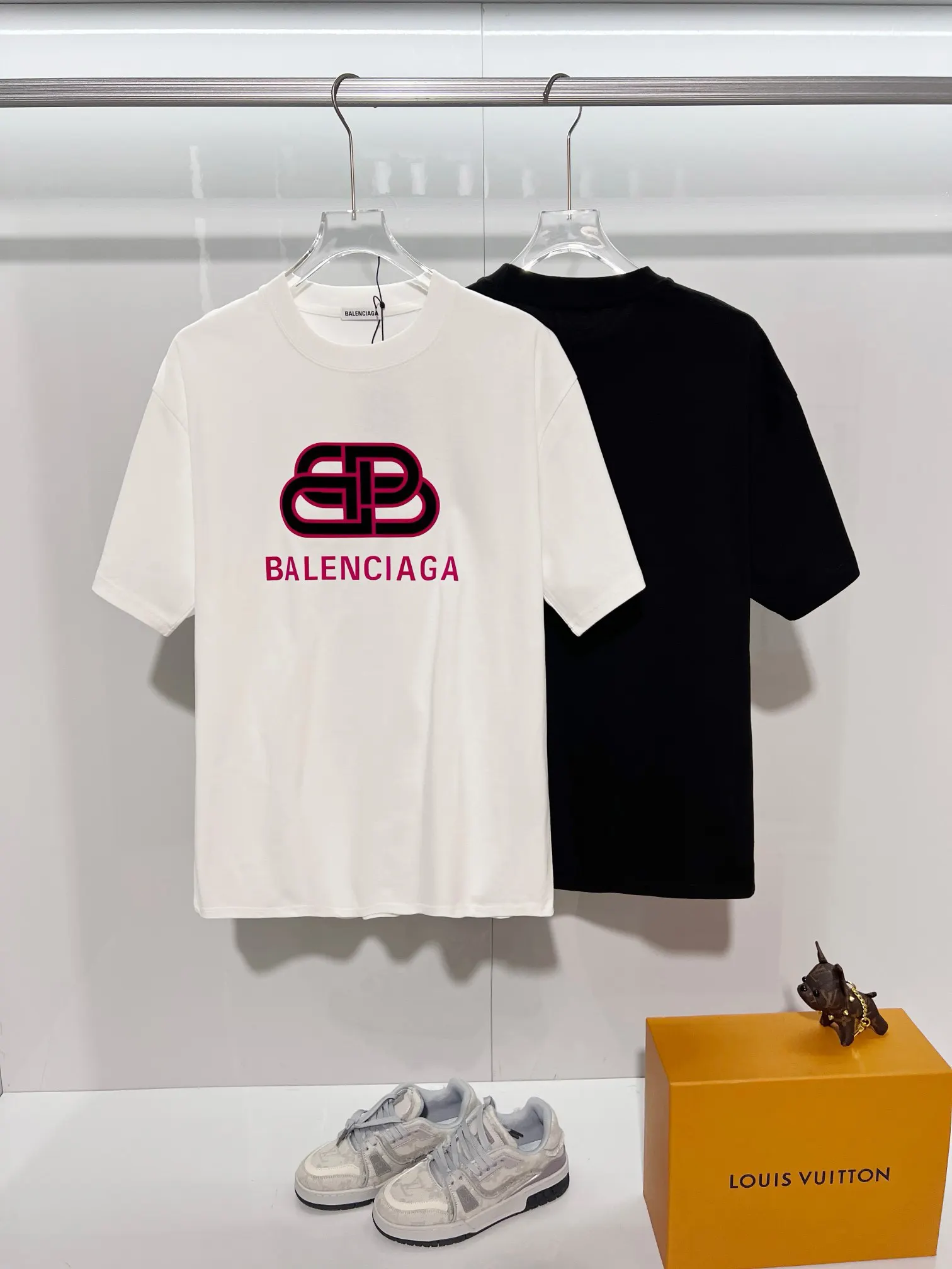 Balenciaga Black Logo Short Sleeve T-Shirt Street Casual