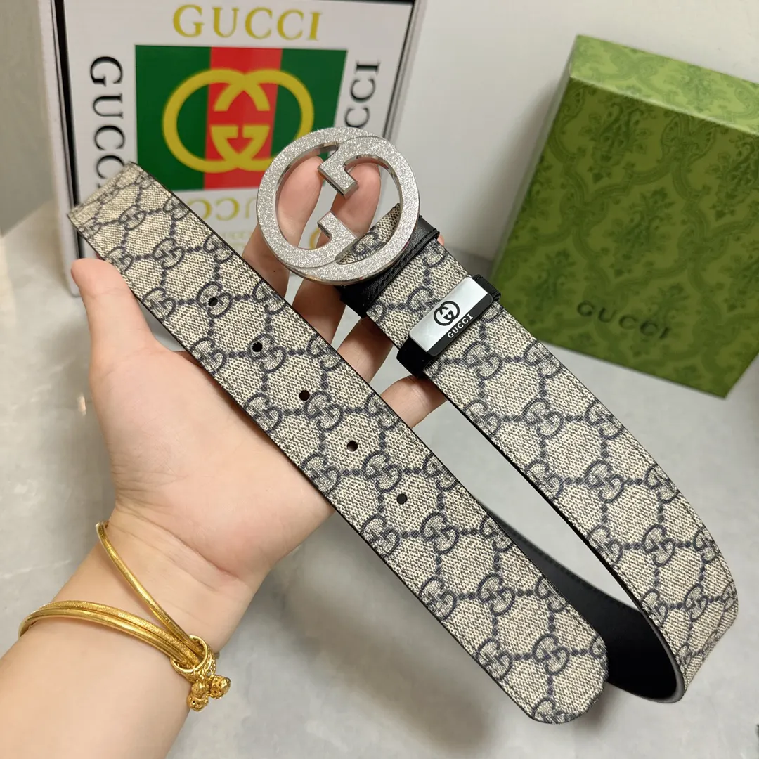 Gucci Double G 双G扣牛皮腰带