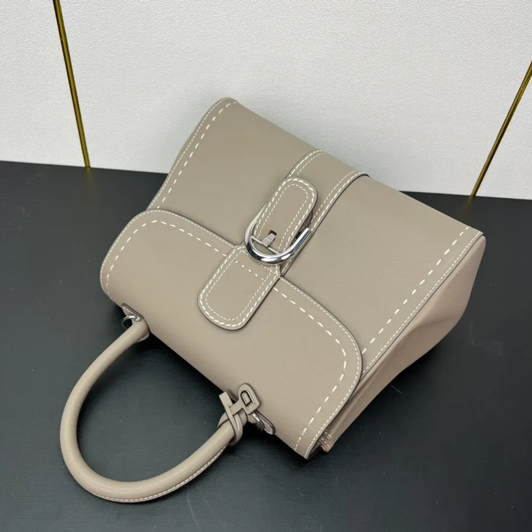 Delvaux 焦糖色 小牛皮 手提包 通勤手提款